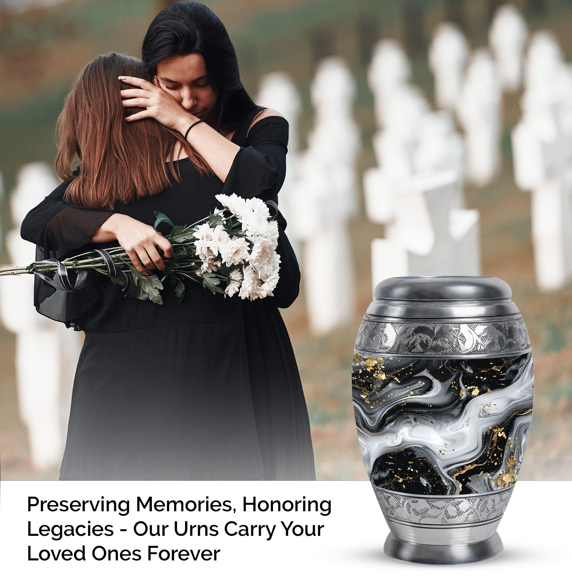 Abstract Urn, Cremation Keepsake Urns, Decorative Urn, Ashes Keepsake for Men & Women, Small Cremation Urns, Mini Keepsake Urn, Memorial Keepsake for Ashes 3'' - Image 3