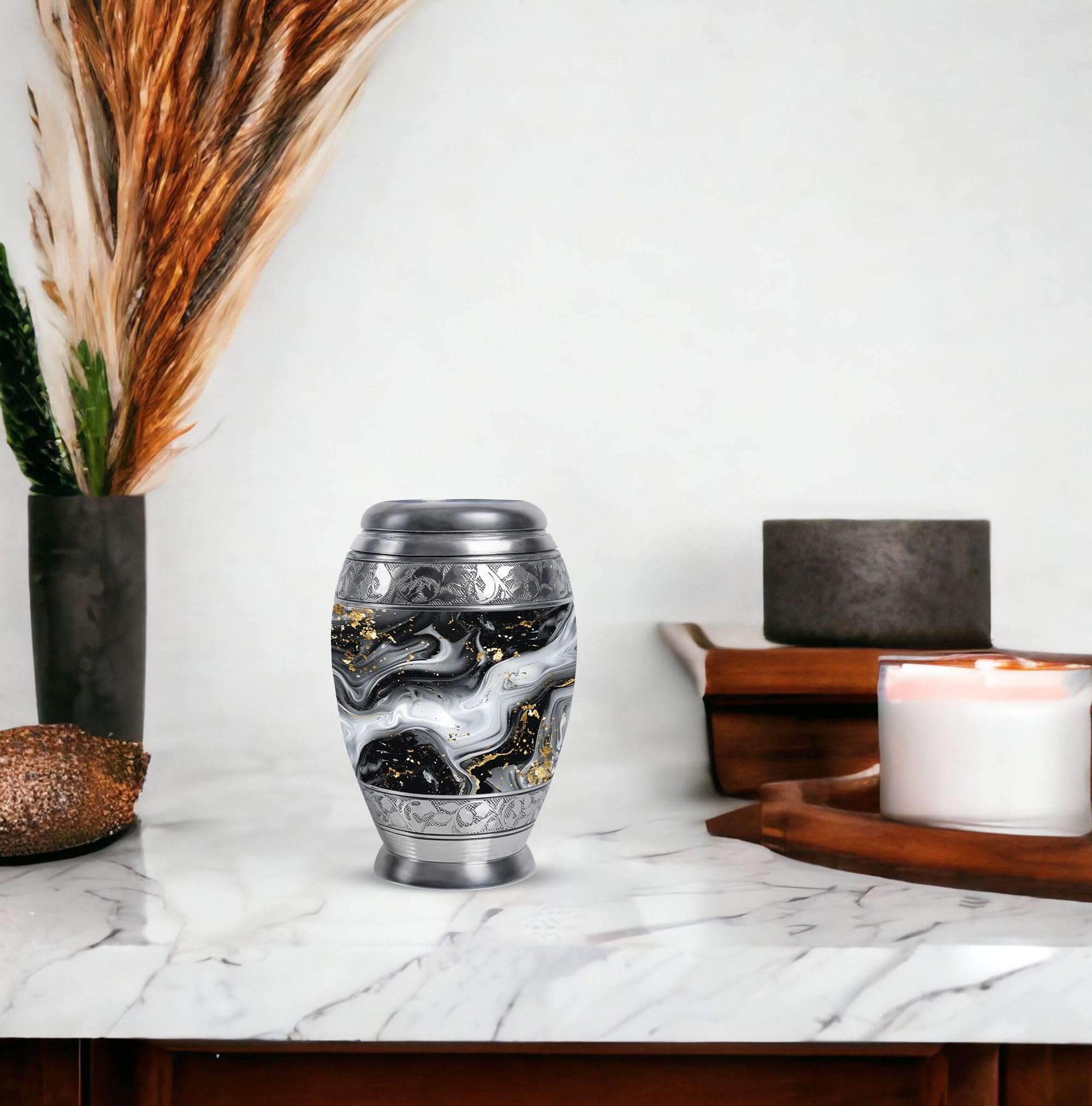 Abstract Urn, Cremation Keepsake Urns, Decorative Urn, Ashes Keepsake for Men & Women, Small Cremation Urns, Mini Keepsake Urn, Memorial Keepsake for Ashes 3'' - Image 5