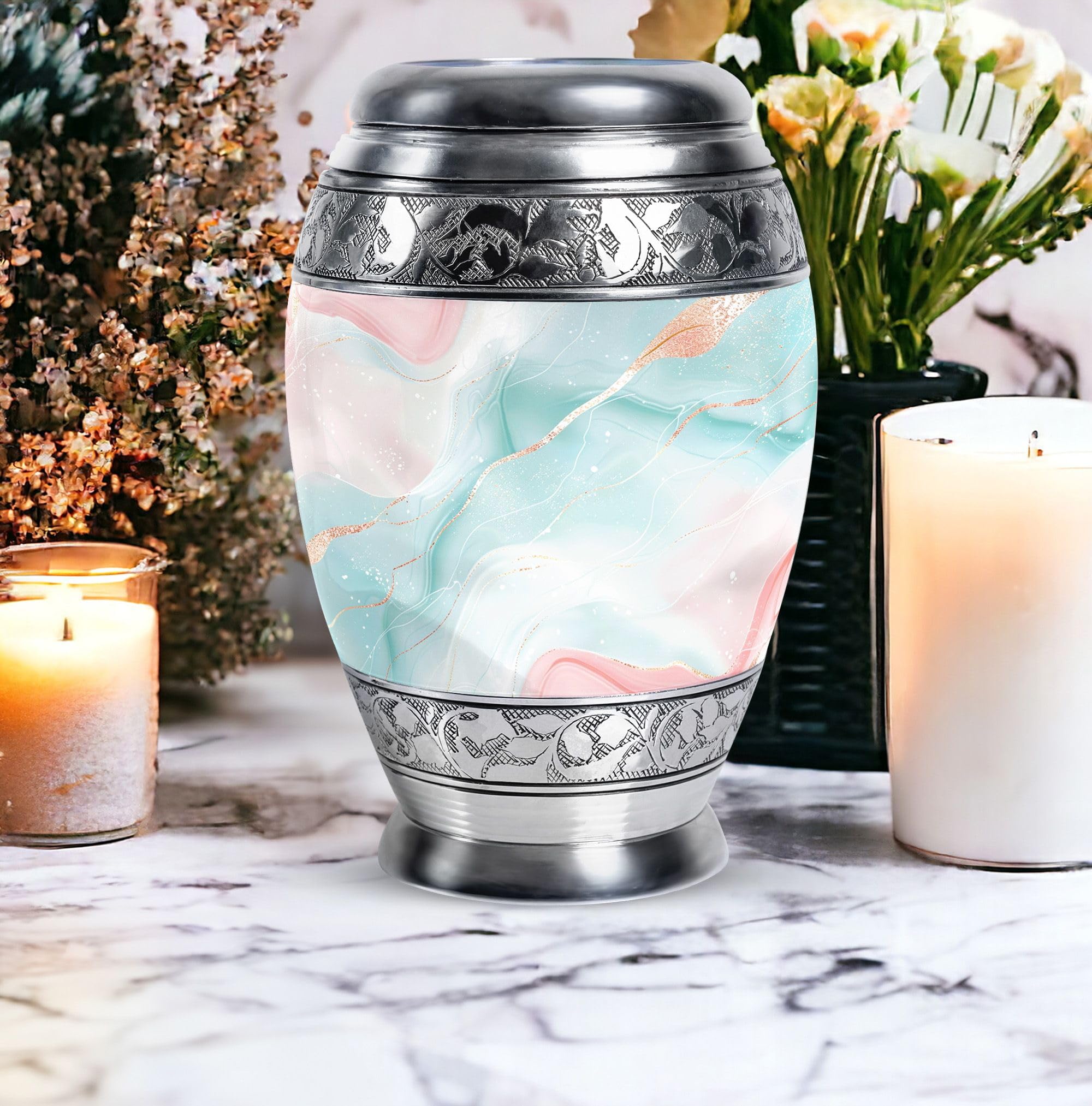 Abstract Urn, Decorative Urns for Human Ashes, Cremation Urns for Burial, Funeral Urn, Urns for Human Ashes, Urn for Human Ashes, Urns for Human Ashes Adult 10'' - Image 4