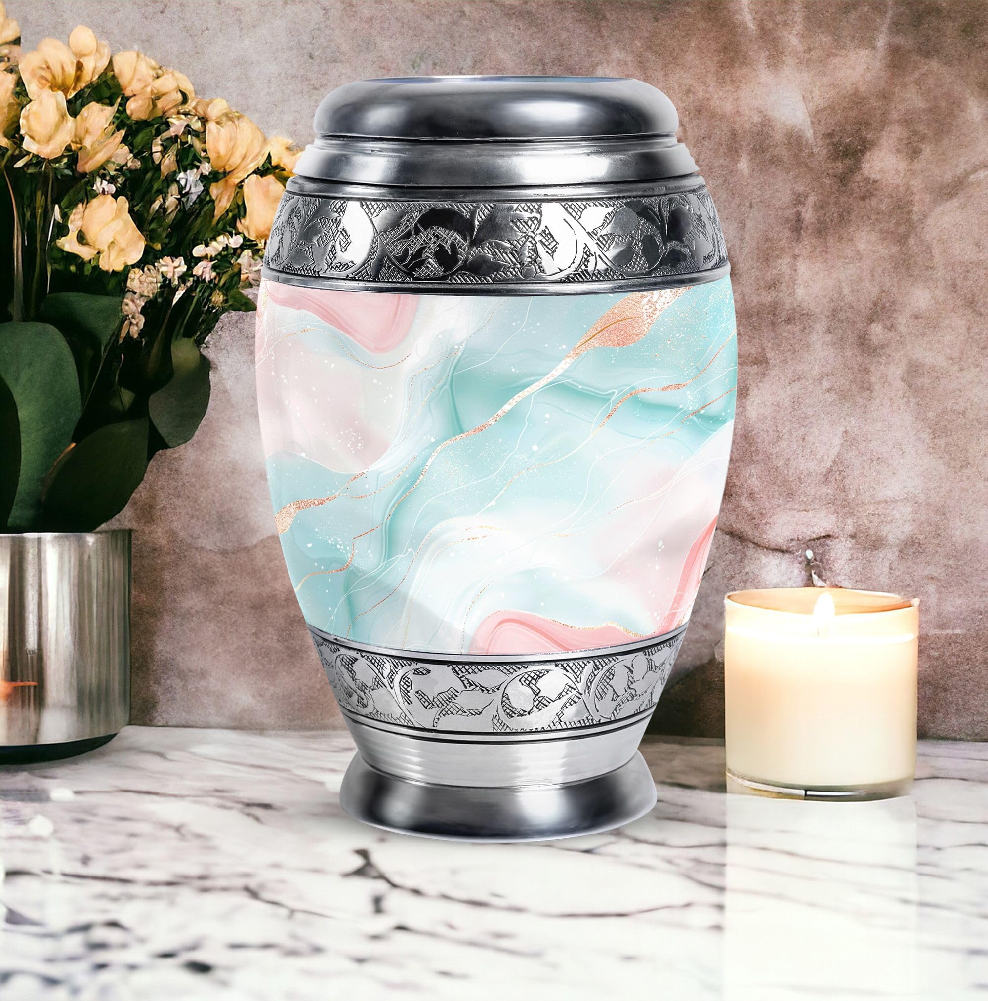 Abstract Urn, Decorative Urns for Human Ashes, Cremation Urns for Burial, Funeral Urn, Urns for Human Ashes, Urn for Human Ashes, Urns for Human Ashes Adult 10'' - Image 5