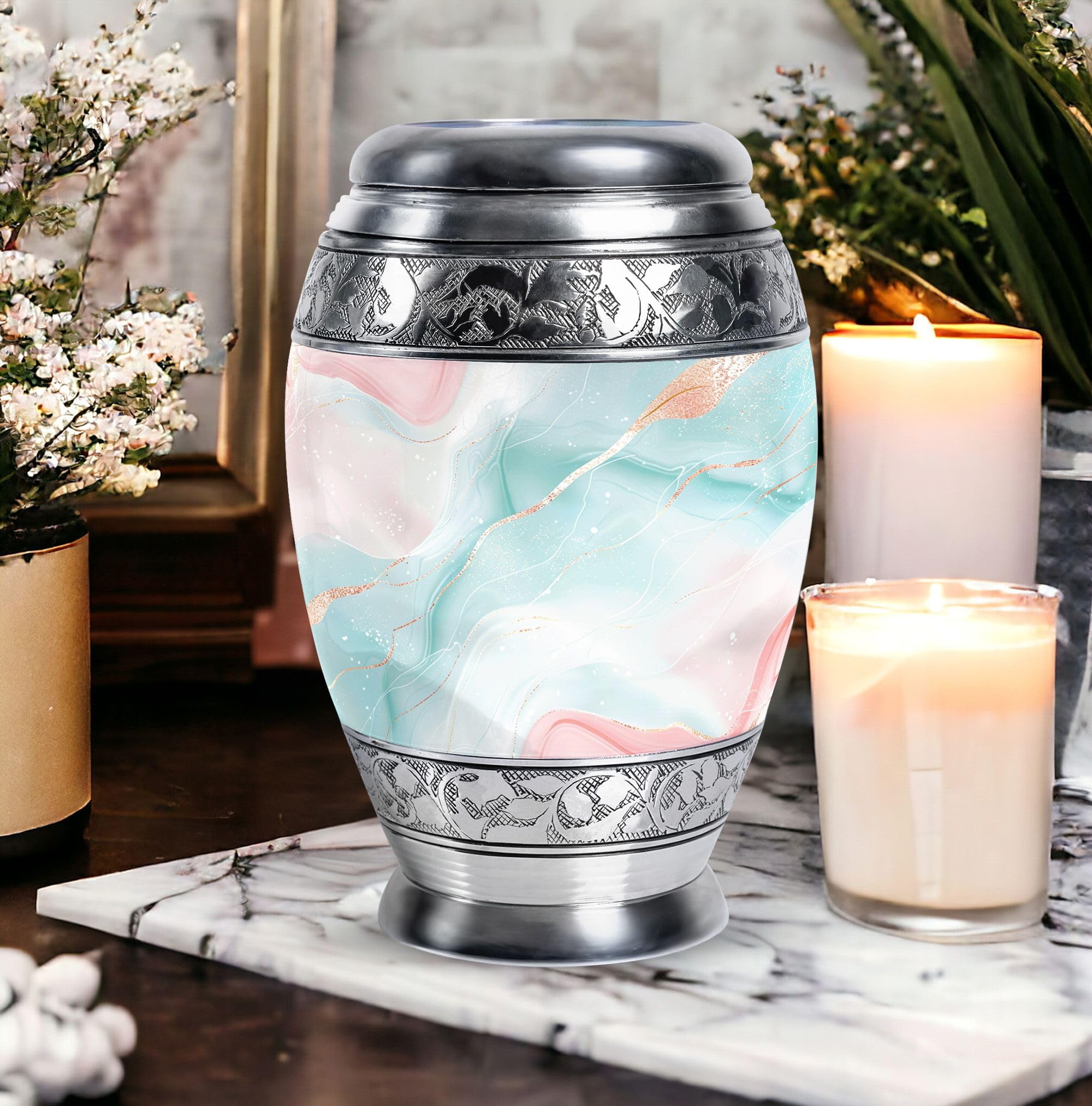 Abstract Urn, Decorative Urns for Human Ashes, Cremation Urns for Burial, Funeral Urn, Urns for Human Ashes, Urn for Human Ashes, Urns for Human Ashes Adult 10'' - Image 6