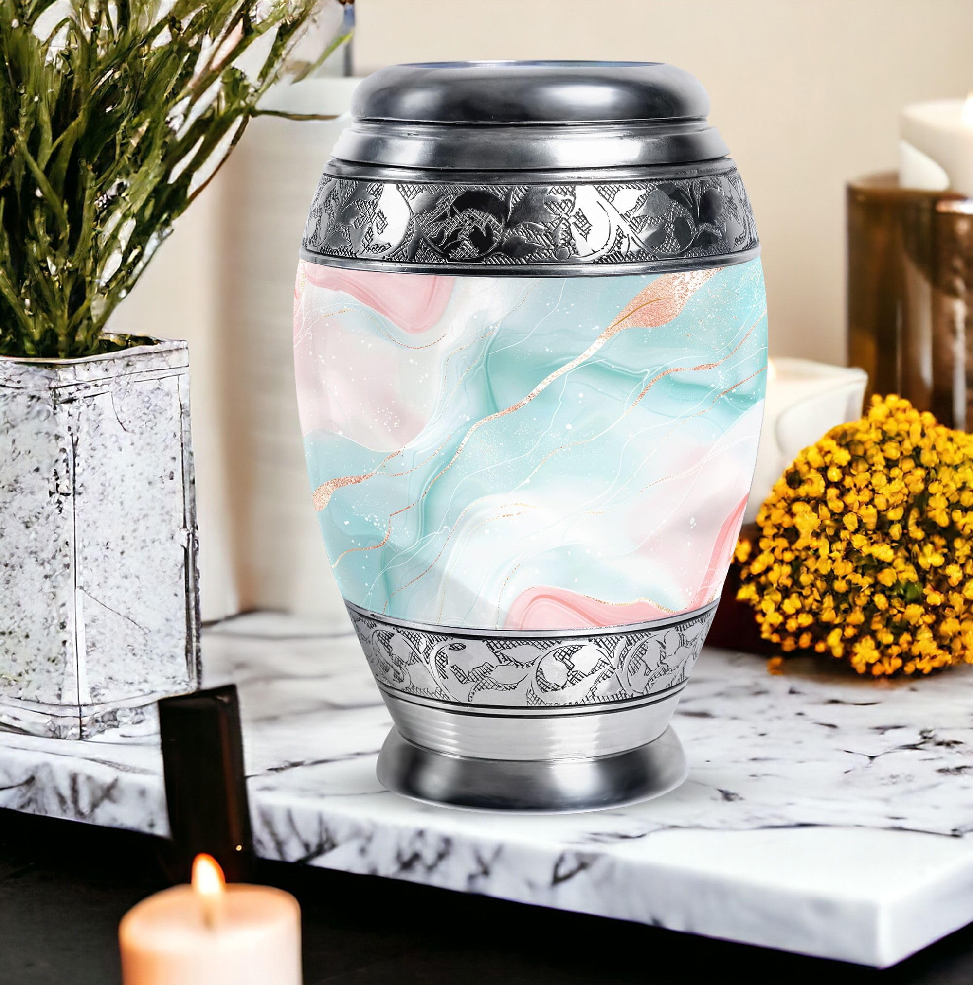 Abstract Urn, Decorative Urns for Human Ashes, Cremation Urns for Burial, Funeral Urn, Urns for Human Ashes, Urn for Human Ashes, Urns for Human Ashes Adult 10'' - Image 7