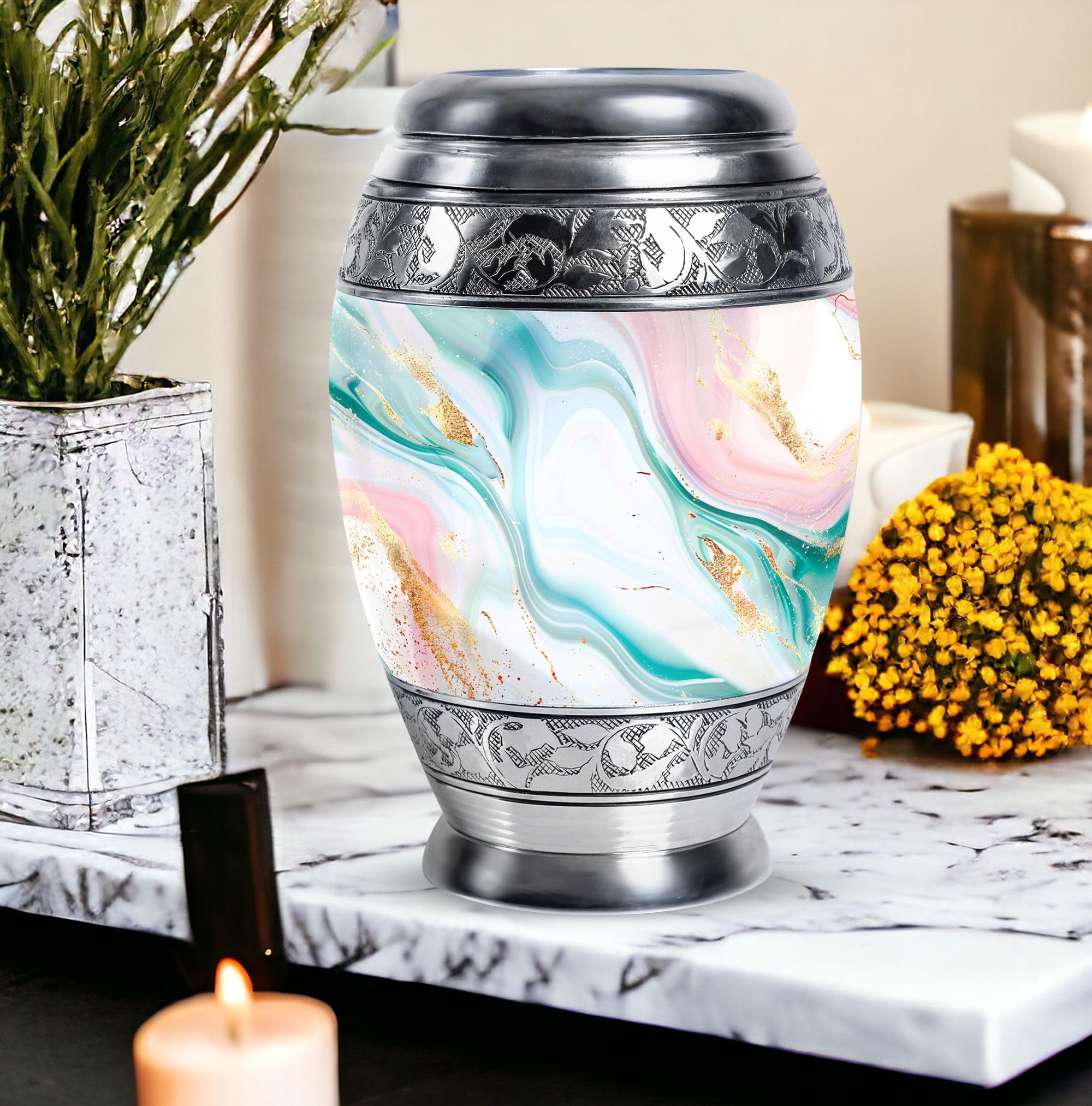 Abstract Urn, Urns for Ashes Adult Male & Female, Decorative Urns, Urns for Human Ashes, Cremation Urns for Ashes, Memorial Urns for Human Ashes, Funeral Urn, Large Urn 10'' - Image 7