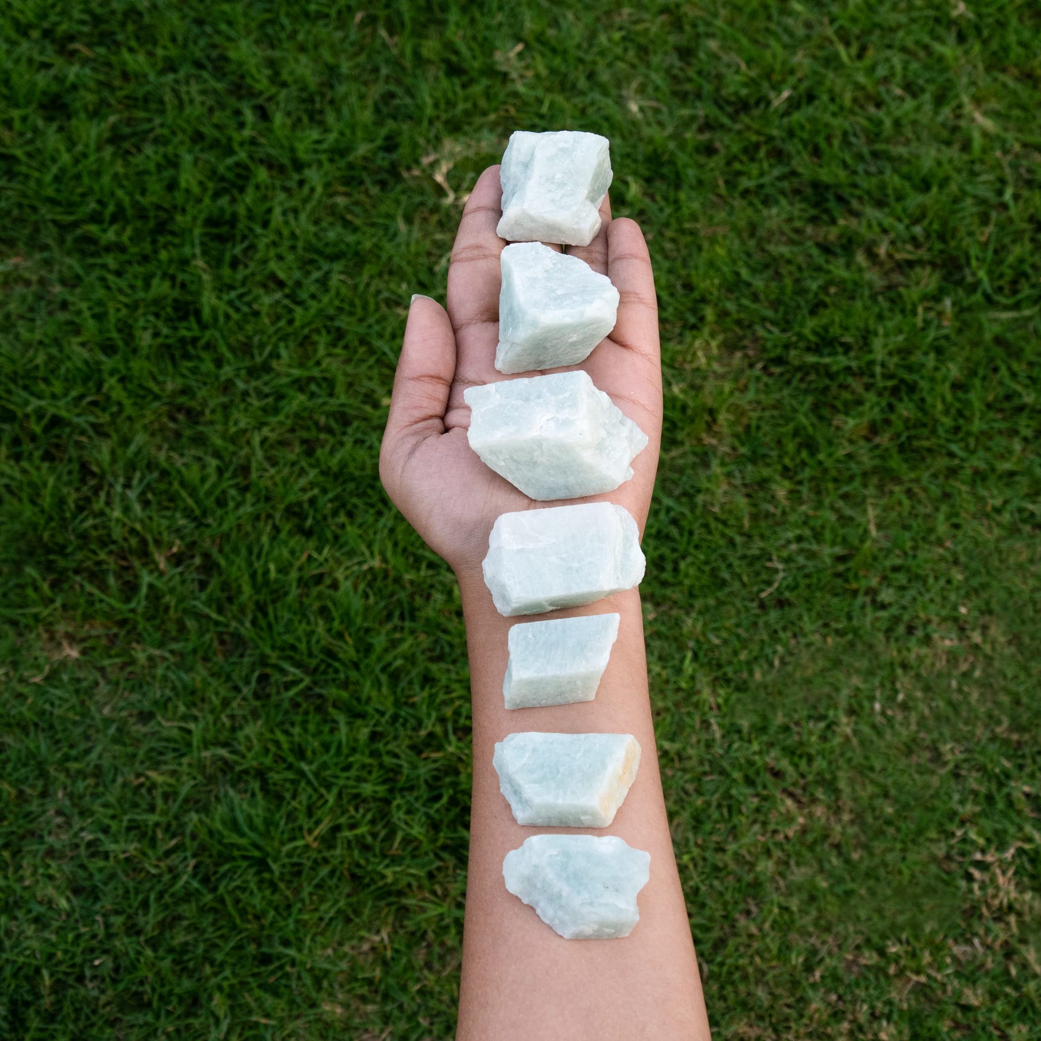 SUBSH Amazonite Crystal - Bulk Rough Stones and Crystals - Healing Crystals - Polished Rocks - Raw Crystals - Healing Stones - Rocks for Tumbling - Table Decor - Crystal Gifts - Image 6