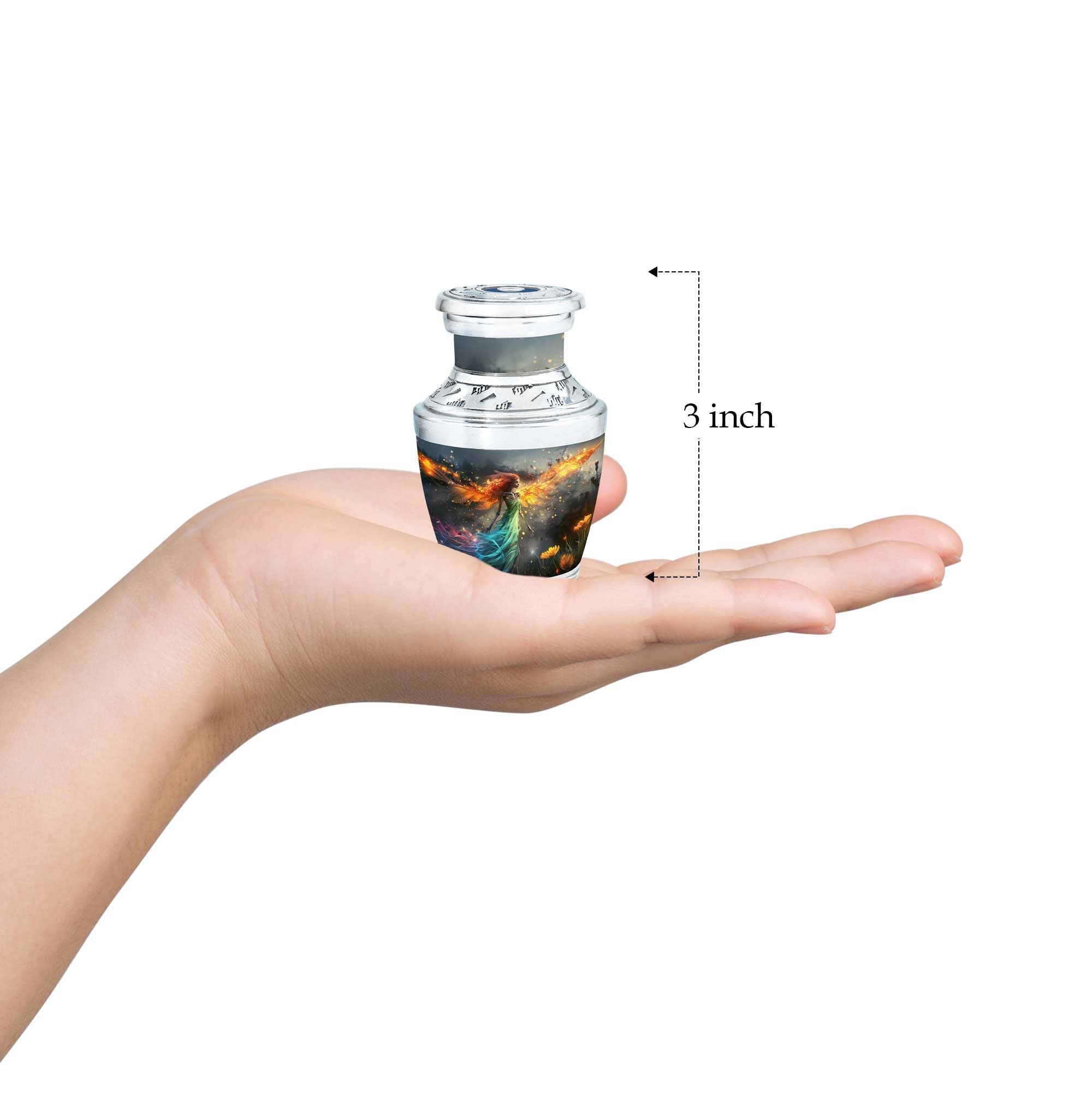 SUBSH Dance of Phoenix Fairy, Set of 4 Keepsake Urns for Ashes, Handcrafted Urn, Small Keepsake Urns, Memorial Small Urns for Human Ashes, Decorative Urn, Urns for Ashes Adult Male & Female 3'' - Image 3