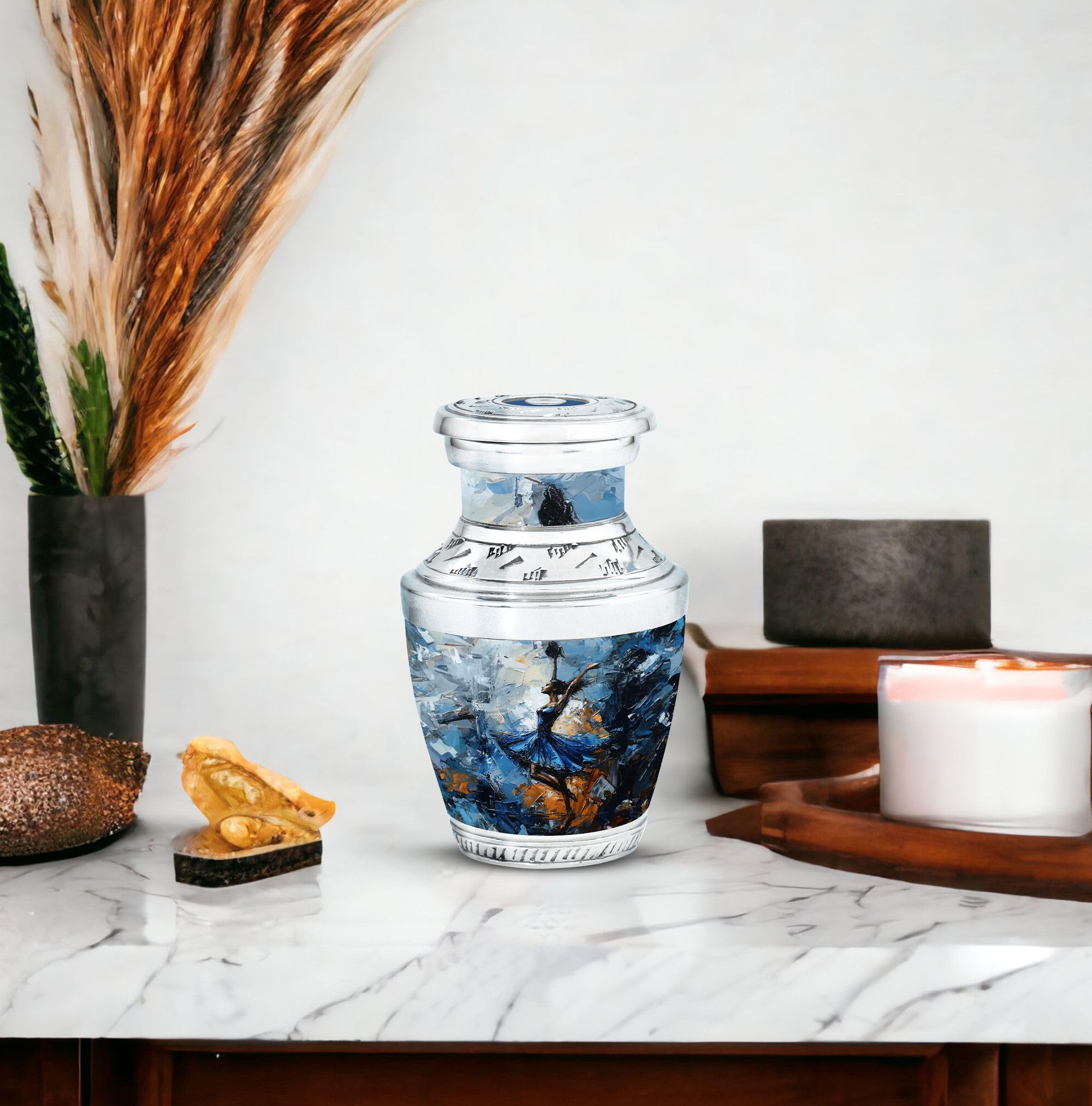 SUBSH Girl Dancing Urn, 3 Inch Small Keepsake Urn for Dog Ashes, Pet Ashes Memorial Urn, Mini Urn for Cat Ashes, Baby Memorial Urn for Ashes, Urn for Mom, Urn for Human Ashes - Image 5