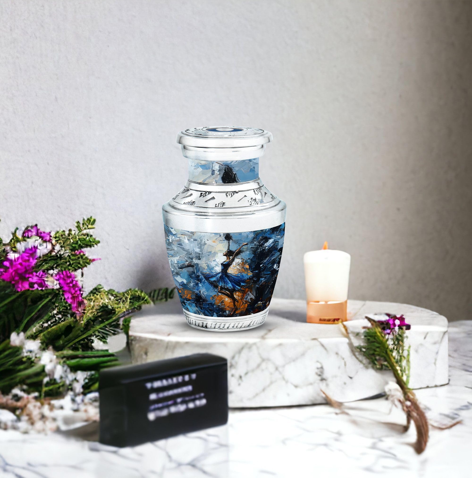 SUBSH Girl Dancing Urn, 3 Inch Small Keepsake Urn for Dog Ashes, Pet Ashes Memorial Urn, Mini Urn for Cat Ashes, Baby Memorial Urn for Ashes, Urn for Mom, Urn for Human Ashes - Image 6