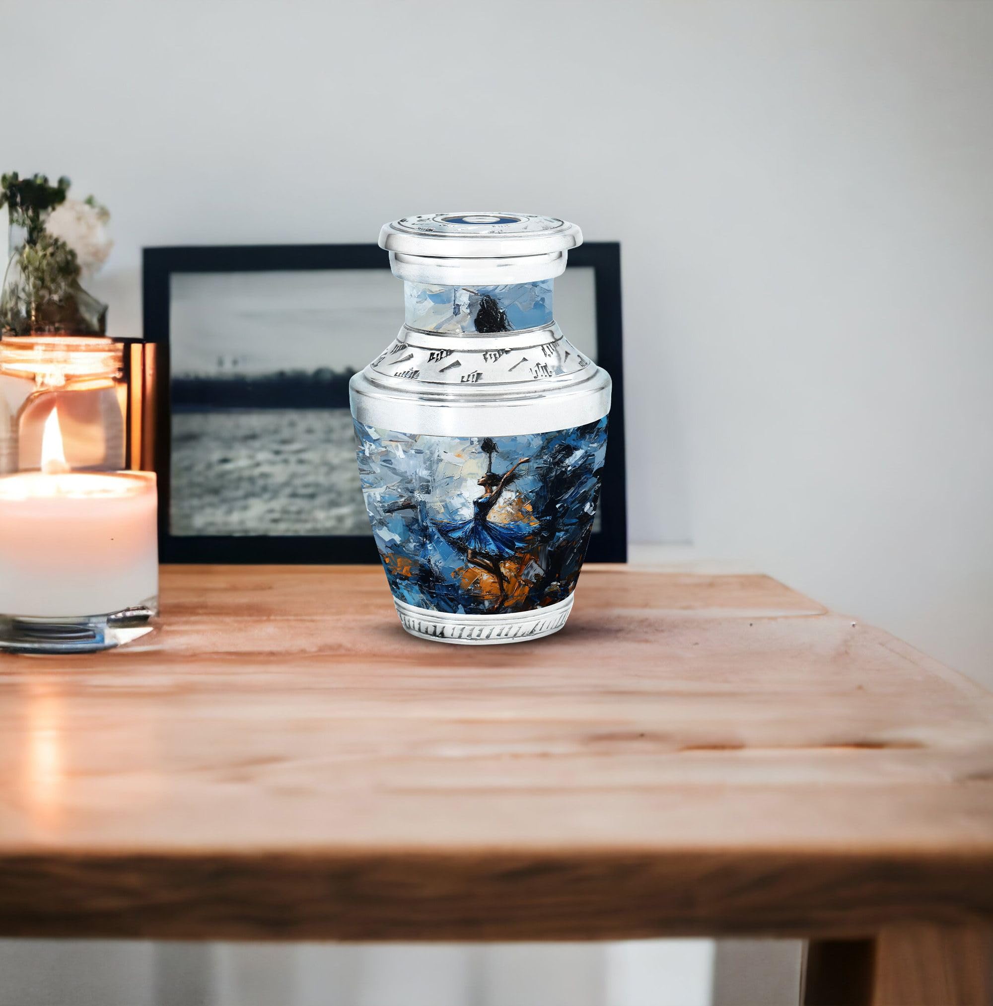 SUBSH Girl Dancing Urn, 3 Inch Small Keepsake Urn for Dog Ashes, Pet Ashes Memorial Urn, Mini Urn for Cat Ashes, Baby Memorial Urn for Ashes, Urn for Mom, Urn for Human Ashes - Image 7