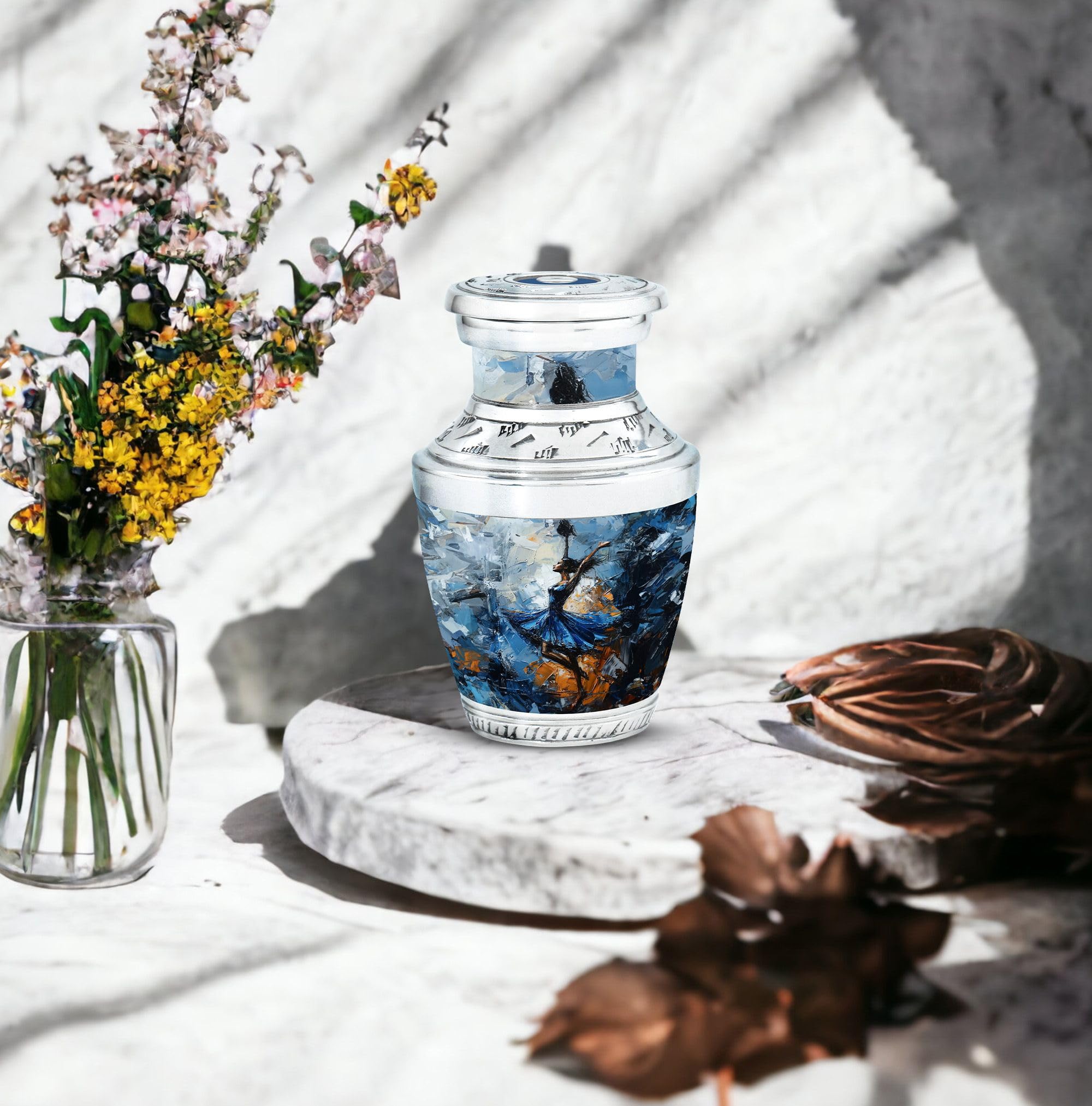 SUBSH Girl Dancing Urn, 3 Inch Small Keepsake Urn for Dog Ashes, Pet Ashes Memorial Urn, Mini Urn for Cat Ashes, Baby Memorial Urn for Ashes, Urn for Mom, Urn for Human Ashes - Image 8