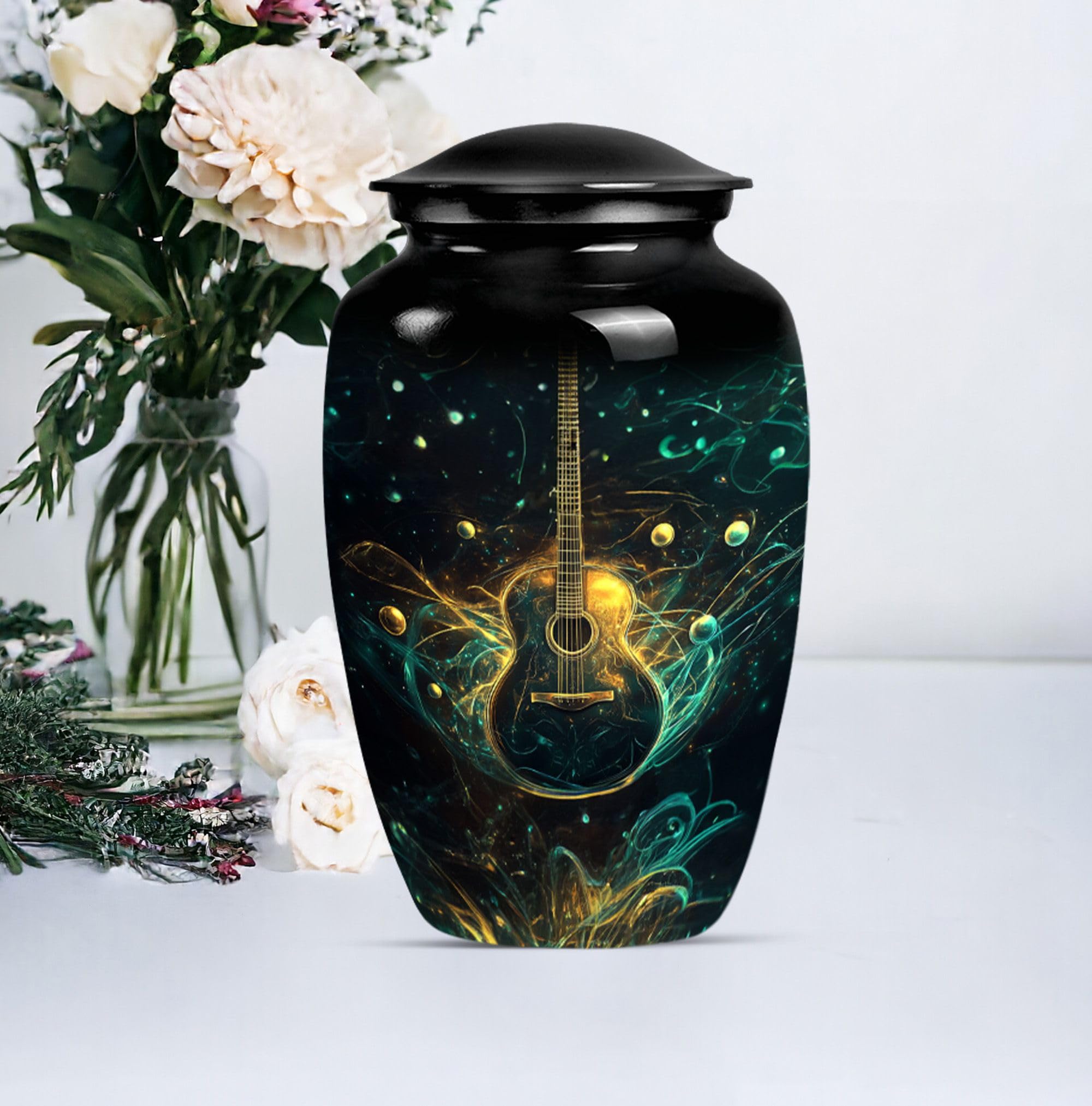 SUBSH Guitar Waves, 10 Inch Urn, Urn for Ashes Adult Female, Urn for Ashes Adult Male, Cremation Urn, Large Urn, Memorial Urn, Urn for Dad, Funeral Urn, Urn for Mom, Burial Urn - Image 5