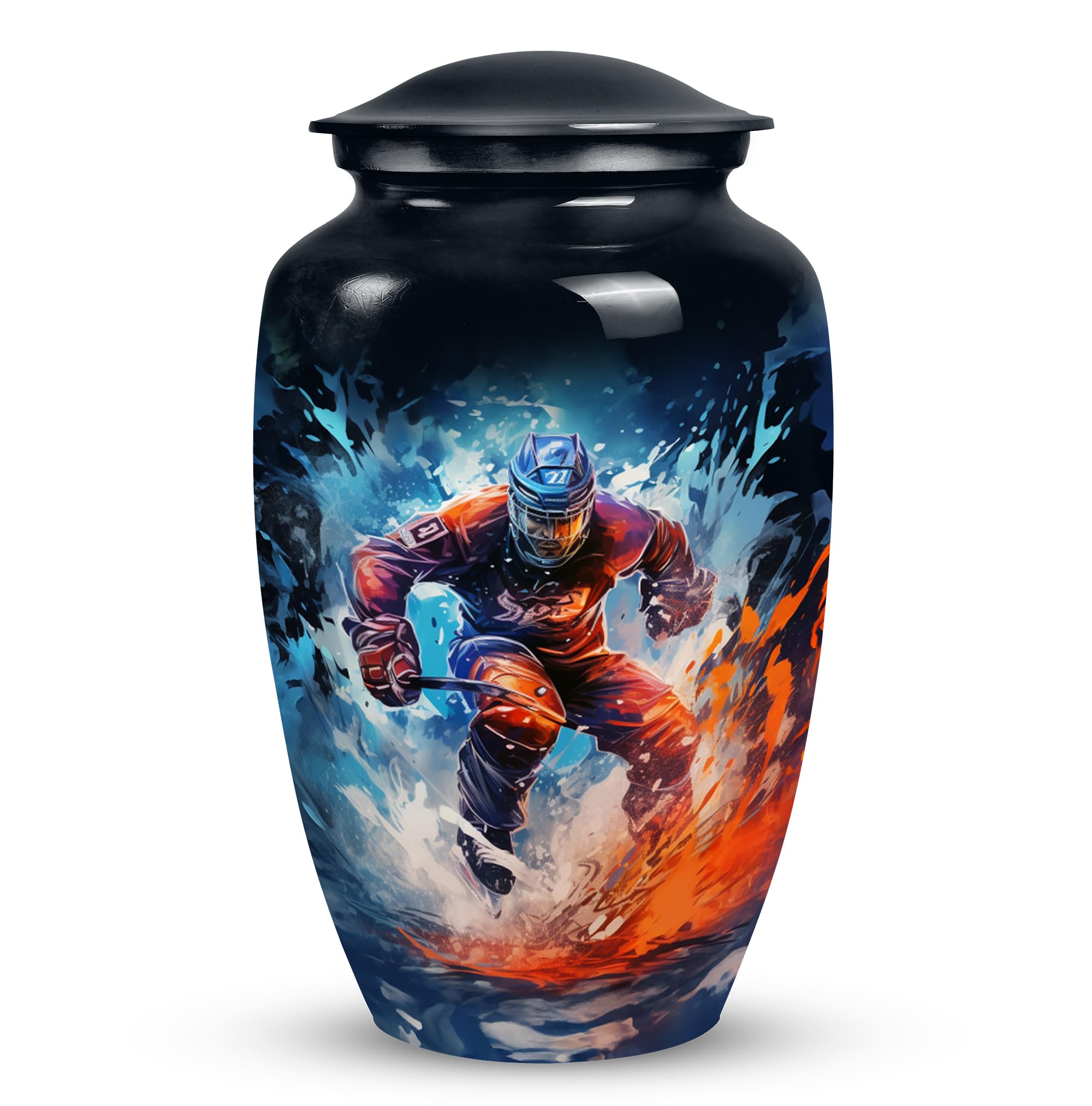 SUBSH Hockey Cremation Urns for Adult Ashes, Handcrafted Large Urn, Burial, Urns for Human Ashes Adult Female Or Male, Funeral Decorative Urn Large Size 10" - Image 8