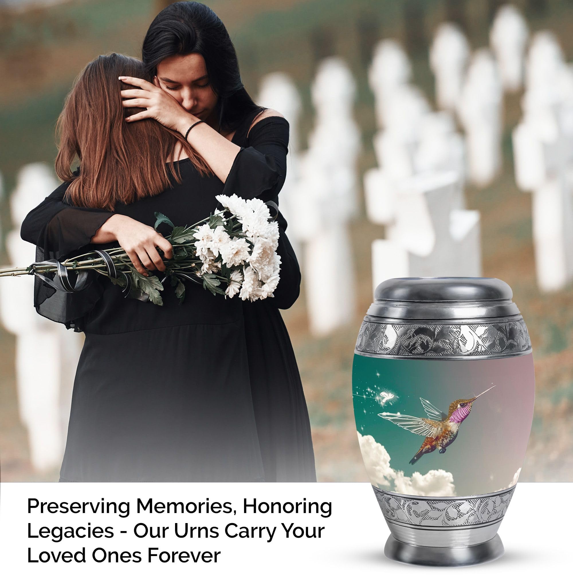 SUBSH Humming Bird Urn for Ashes, 3 Inch Urn, Small Keepsake Urns for Human Ashes, Cremation Urn, Green Pet Urn for Ashes, Urns for Human Ashes Adult Man, Urns for Human Ashes Adult Women - Image 4