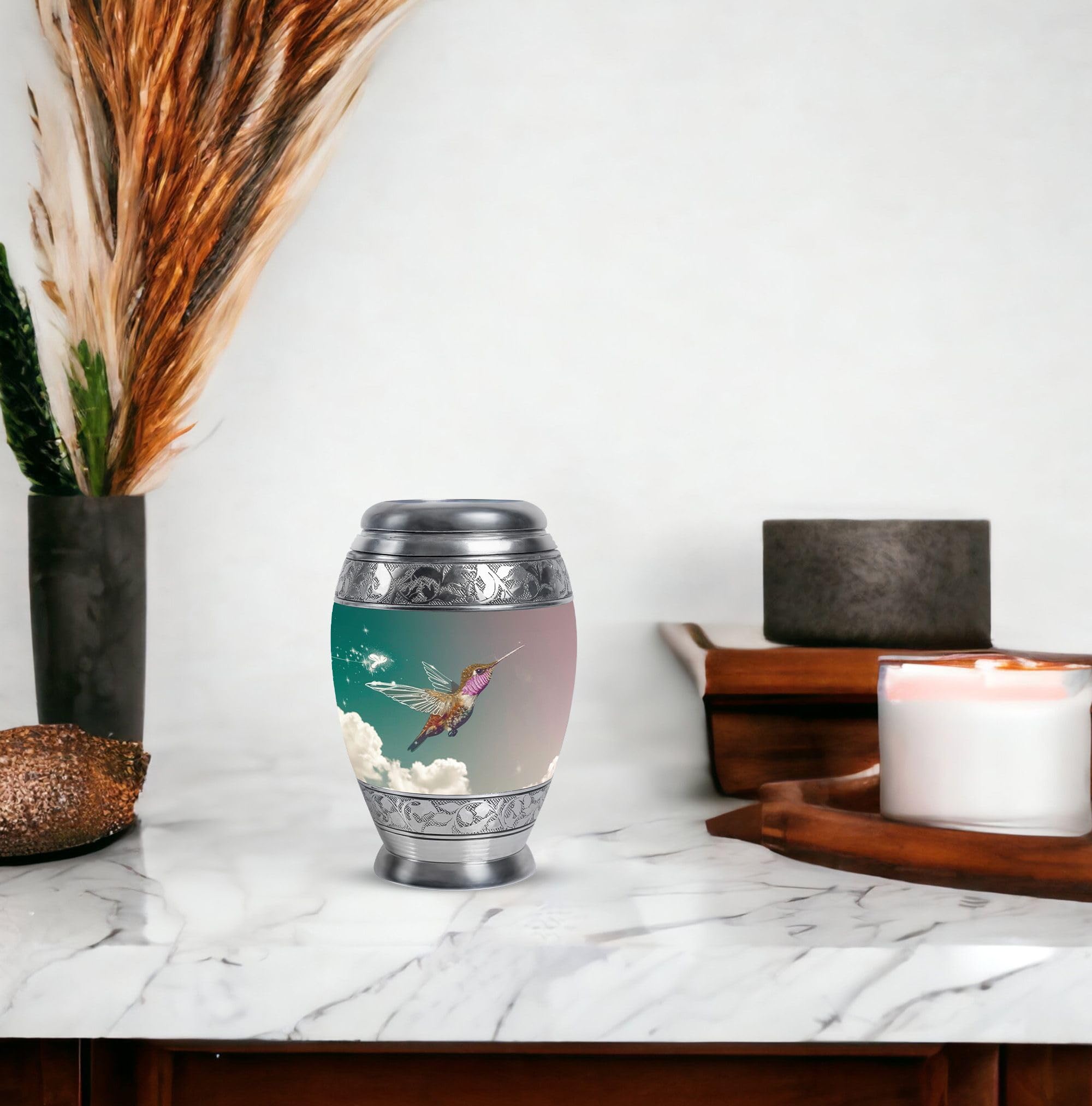 SUBSH Humming Bird Urn for Ashes, 3 Inch Urn, Small Keepsake Urns for Human Ashes, Cremation Urn, Green Pet Urn for Ashes, Urns for Human Ashes Adult Man, Urns for Human Ashes Adult Women - Image 5