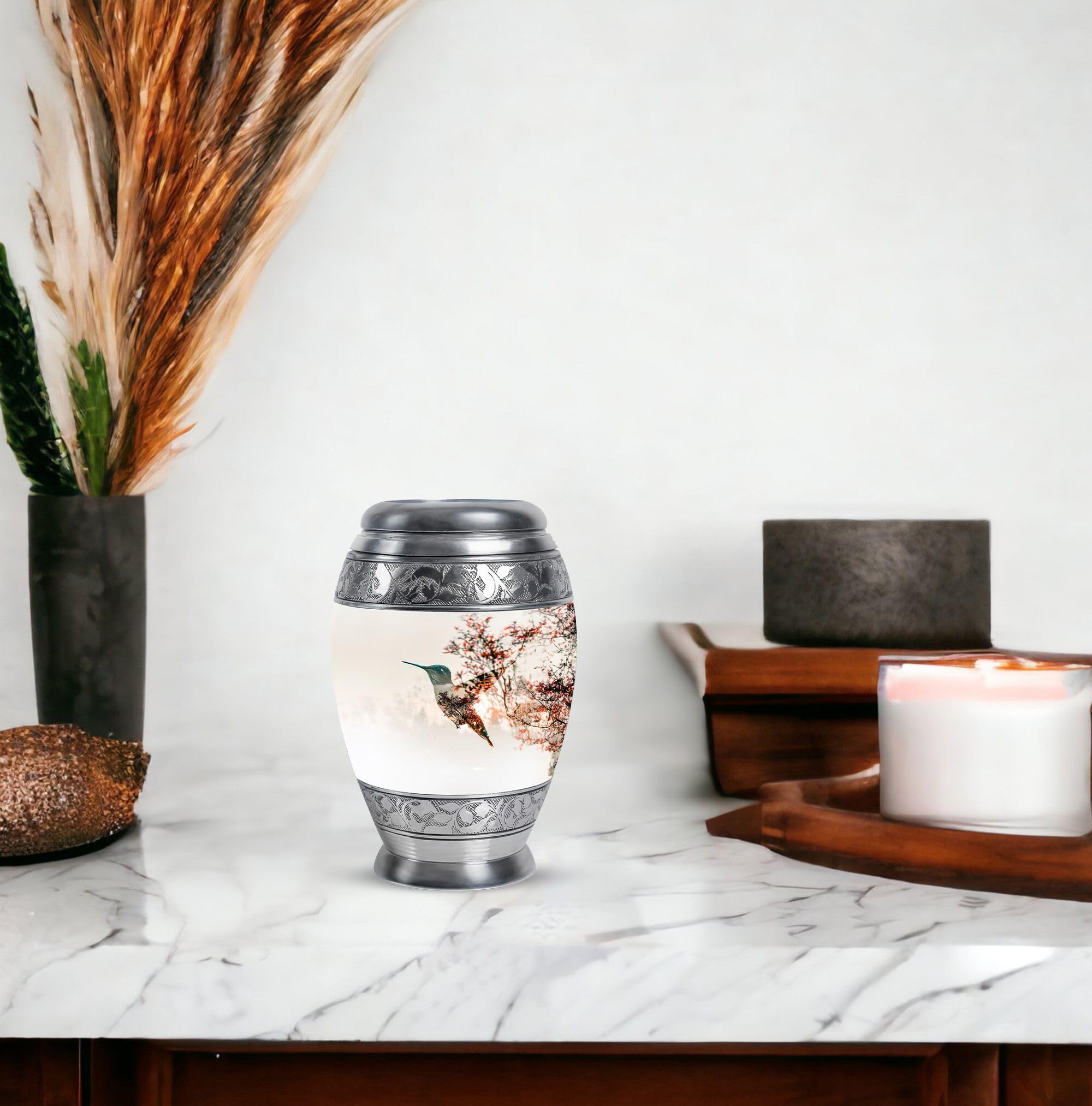 SUBSH Hummingbird Urn for Ashes, 3 Inch Urn Set of 4, White Cremation Urns for Ashes, Decorative Urn for Ashes, Urns for Human Ashes Adult Dad & Mom, Small Dog Urns, Mini Urns for Ashes - Image 5