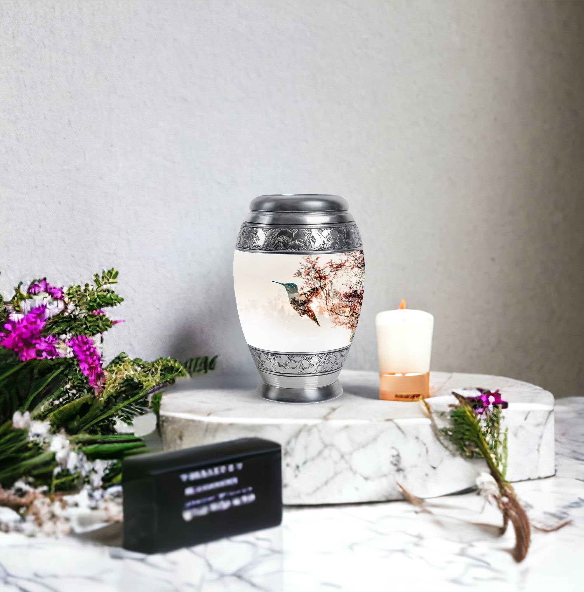 SUBSH Hummingbird Urn for Ashes, 3 Inch Urn Set of 4, White Cremation Urns for Ashes, Decorative Urn for Ashes, Urns for Human Ashes Adult Dad & Mom, Small Dog Urns, Mini Urns for Ashes - Image 6
