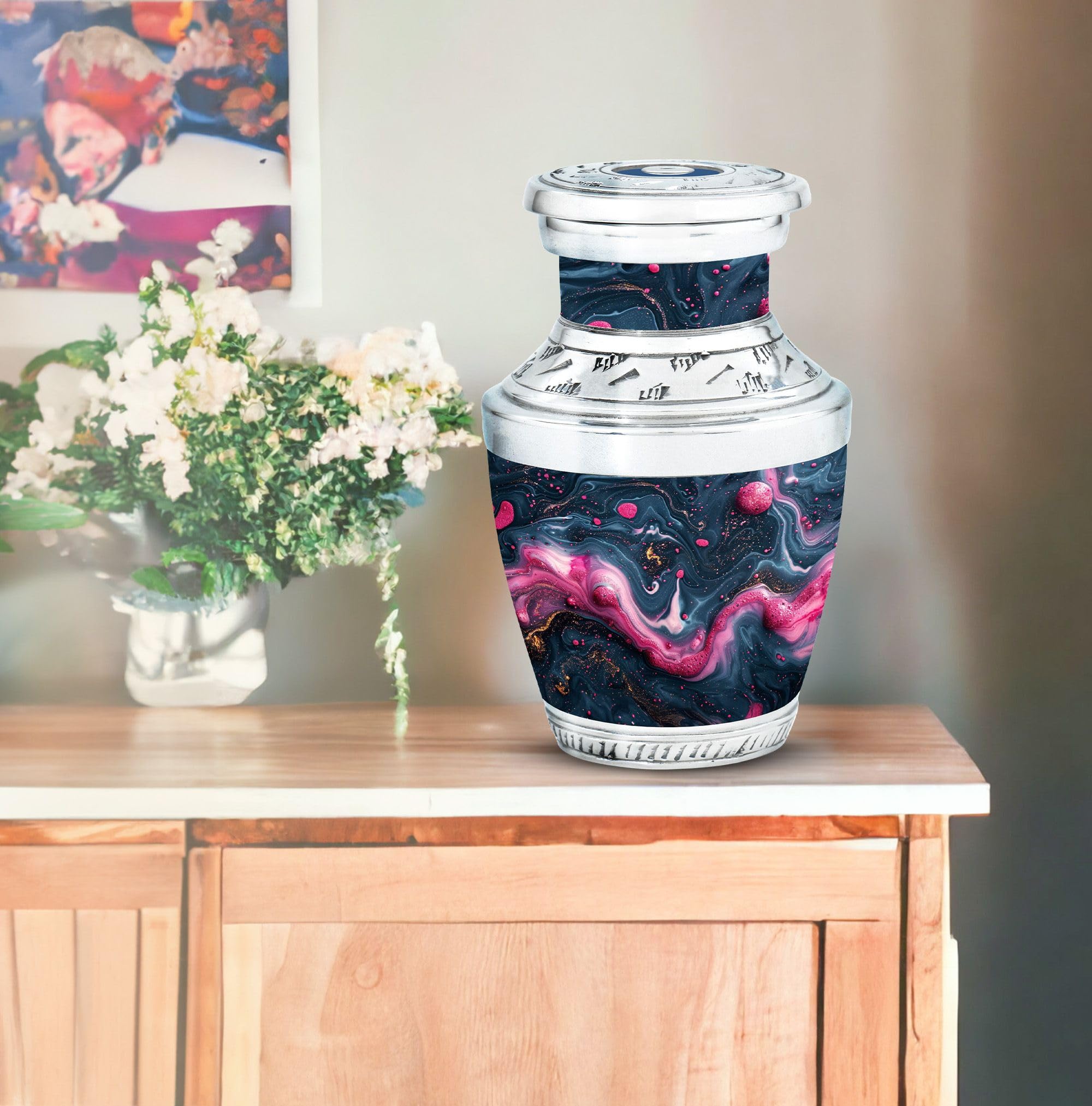 SUBSH Mystic Whirl Keepsake Urns, Cremation 3 Inch Urns, Mini Urns for Ashes, Decorative Urn, Cat Urns for Ashes, Black Urns, Cremation Keepsakes for Ashes, Mini Urn - Image 5
