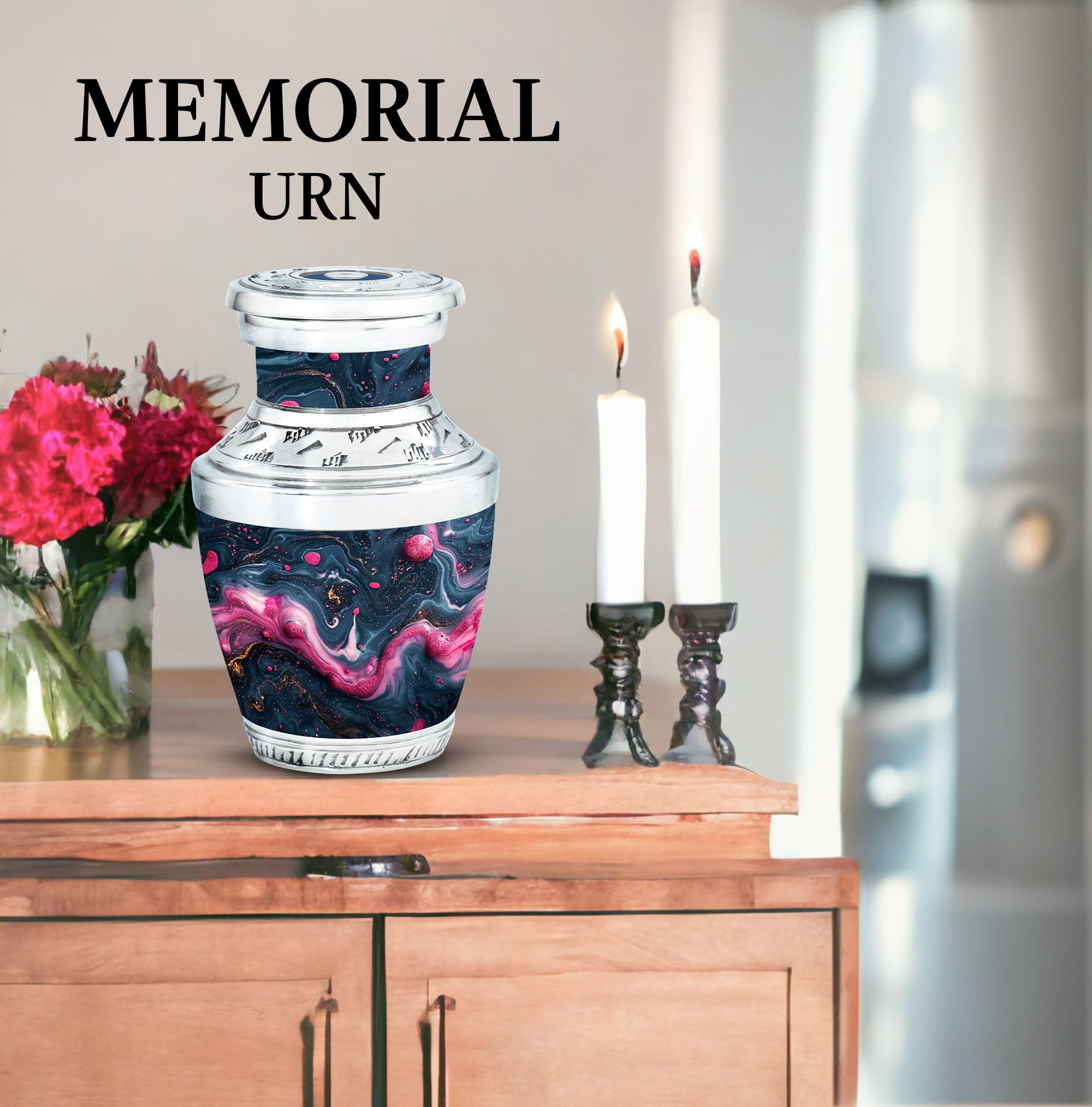 SUBSH Mystic Whirl Keepsake Urns, Cremation 3 Inch Urns, Mini Urns for Ashes, Decorative Urn, Cat Urns for Ashes, Black Urns, Cremation Keepsakes for Ashes, Mini Urn - Image 6