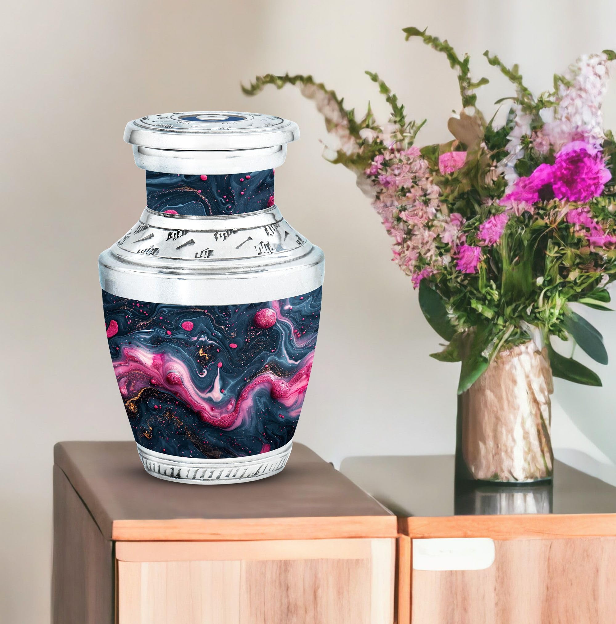 SUBSH Mystic Whirl Keepsake Urns, Cremation 3 Inch Urns, Mini Urns for Ashes, Decorative Urn, Cat Urns for Ashes, Black Urns, Cremation Keepsakes for Ashes, Mini Urn - Image 7