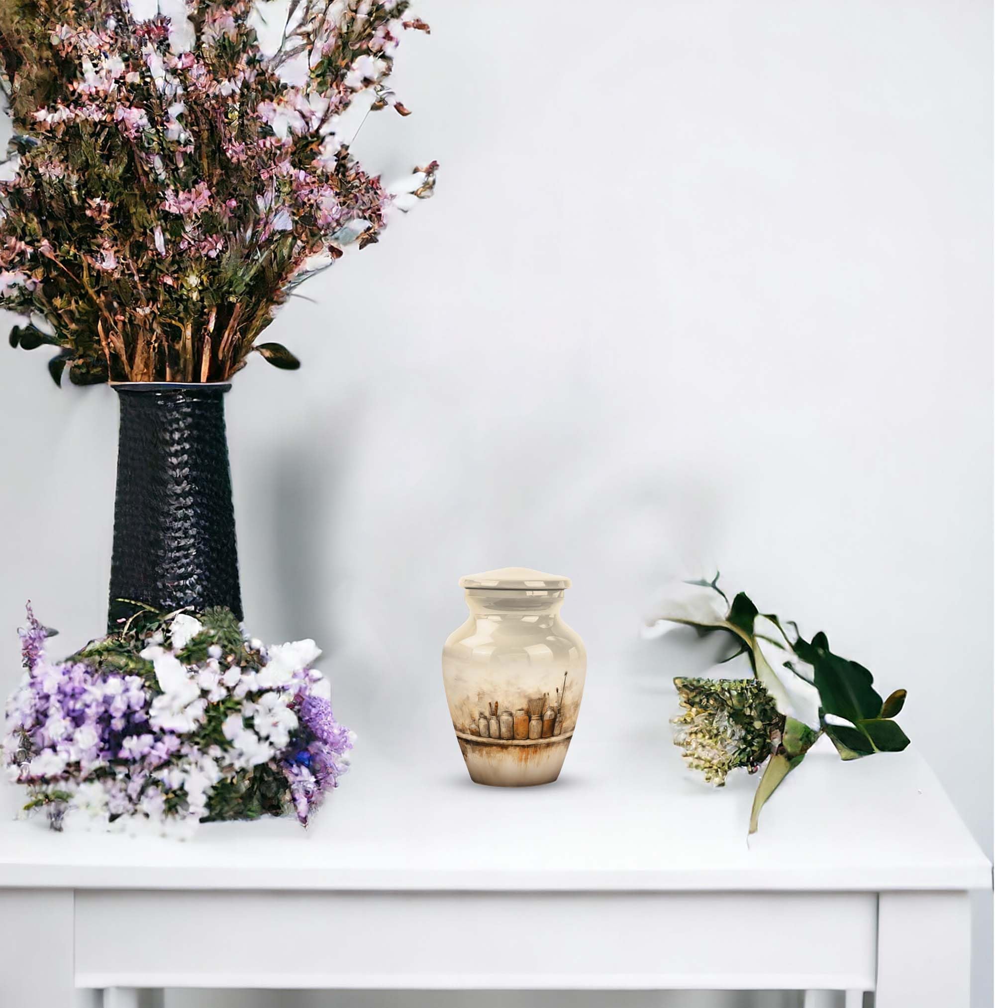 SUBSH Painter's Life Medium Urns for Human Ashes, Engravable Urns for Human Ashes, Personalized Urns, Cremation Urns Adult, Ashes Box Small 3" Ash Holder - Image 5