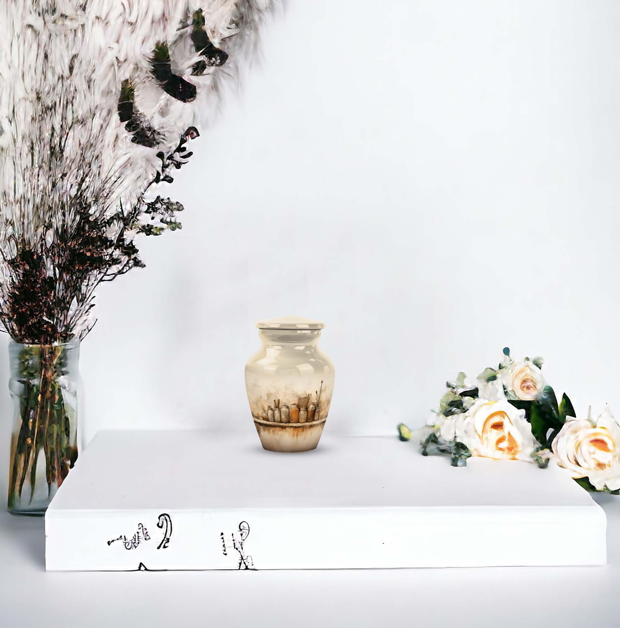 SUBSH Painter's Life Medium Urns for Human Ashes, Engravable Urns for Human Ashes, Personalized Urns, Cremation Urns Adult, Ashes Box Small 3" Ash Holder - Image 7