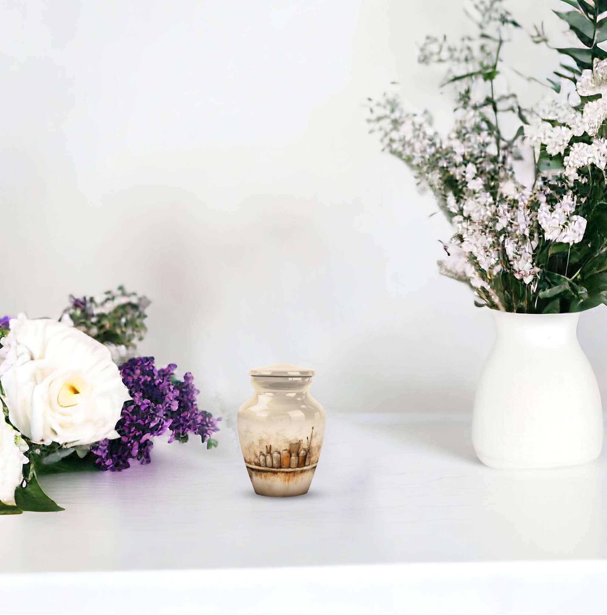 SUBSH Painter's Life Medium Urns for Human Ashes, Engravable Urns for Human Ashes, Personalized Urns, Cremation Urns Adult, Ashes Box Small 3" Ash Holder - Image 8