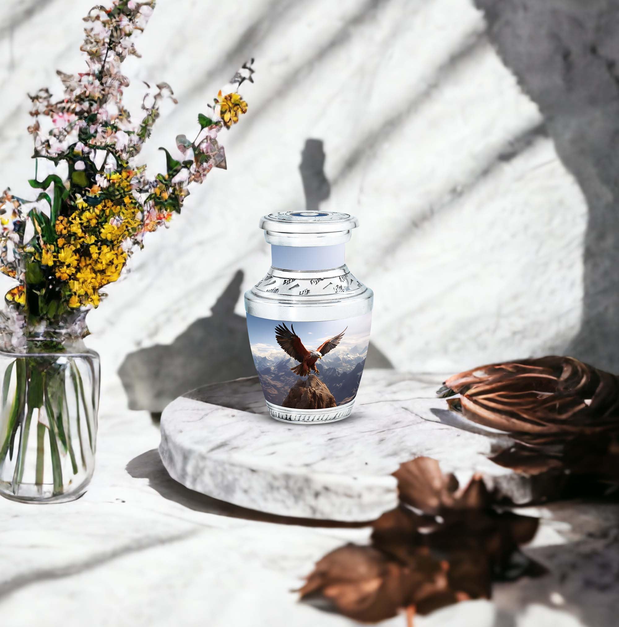 SUBSH Sovereign of Mountain Skies, Set of 4 Small Keepsake Urns, Urns for Human Ashes Adult Male & Female, Decoration Urn, Cremation Keepsake Urns, Memorial Keepsakes, Keepsake Urns for Ashes 3'' - Image 8