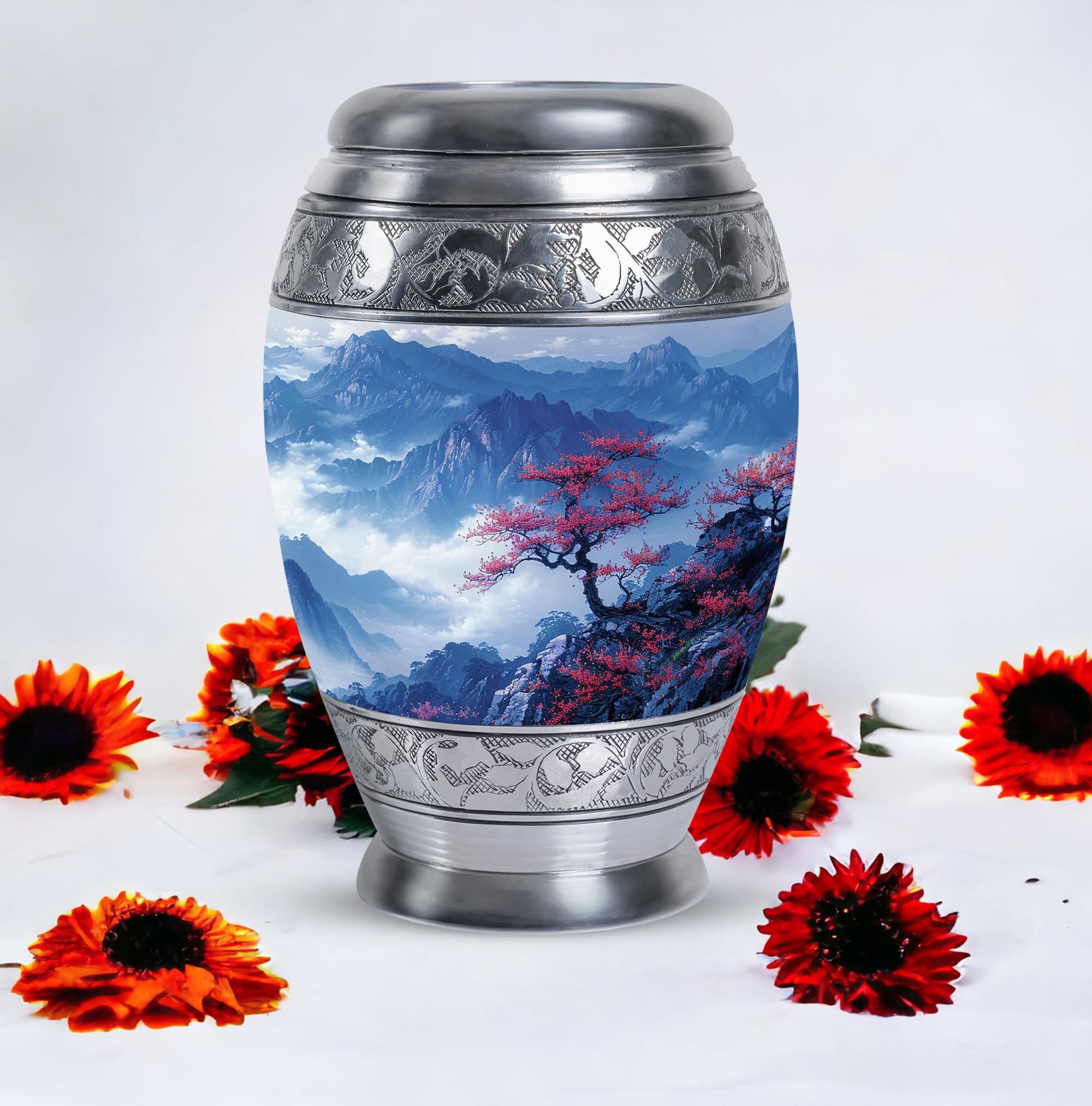 SUBSH Springtime Engraved Keepsake Urn for Ashes Adult Male, Funeral Urns, Portable Keepsake Urns for Human Ashes, Pet Ashes Keepsake - 10" Large - Image 7