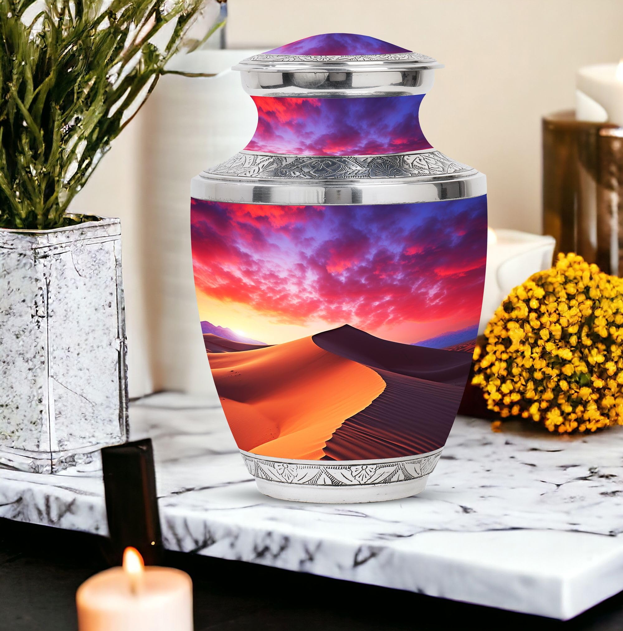 SUBSH The Desert'S Fiery Breath at Sunset - Sunset Urn, Desert Sands Urn, Decorative Urn, Cremation Urns Adult Human, Urns for Human Ashes Extra Large - 10" - Image 7