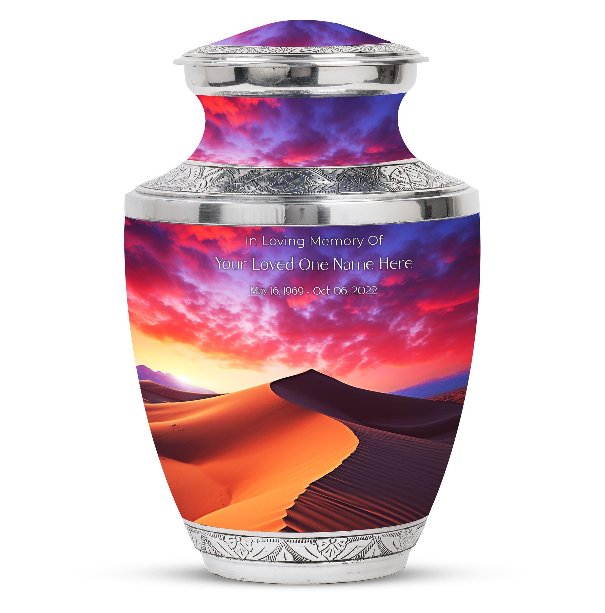 SUBSH The Desert'S Fiery Breath at Sunset - Sunset Urn, Desert Sands Urn, Decorative Urn, Cremation Urns Adult Human, Urns for Human Ashes Extra Large - 10" - Image 8