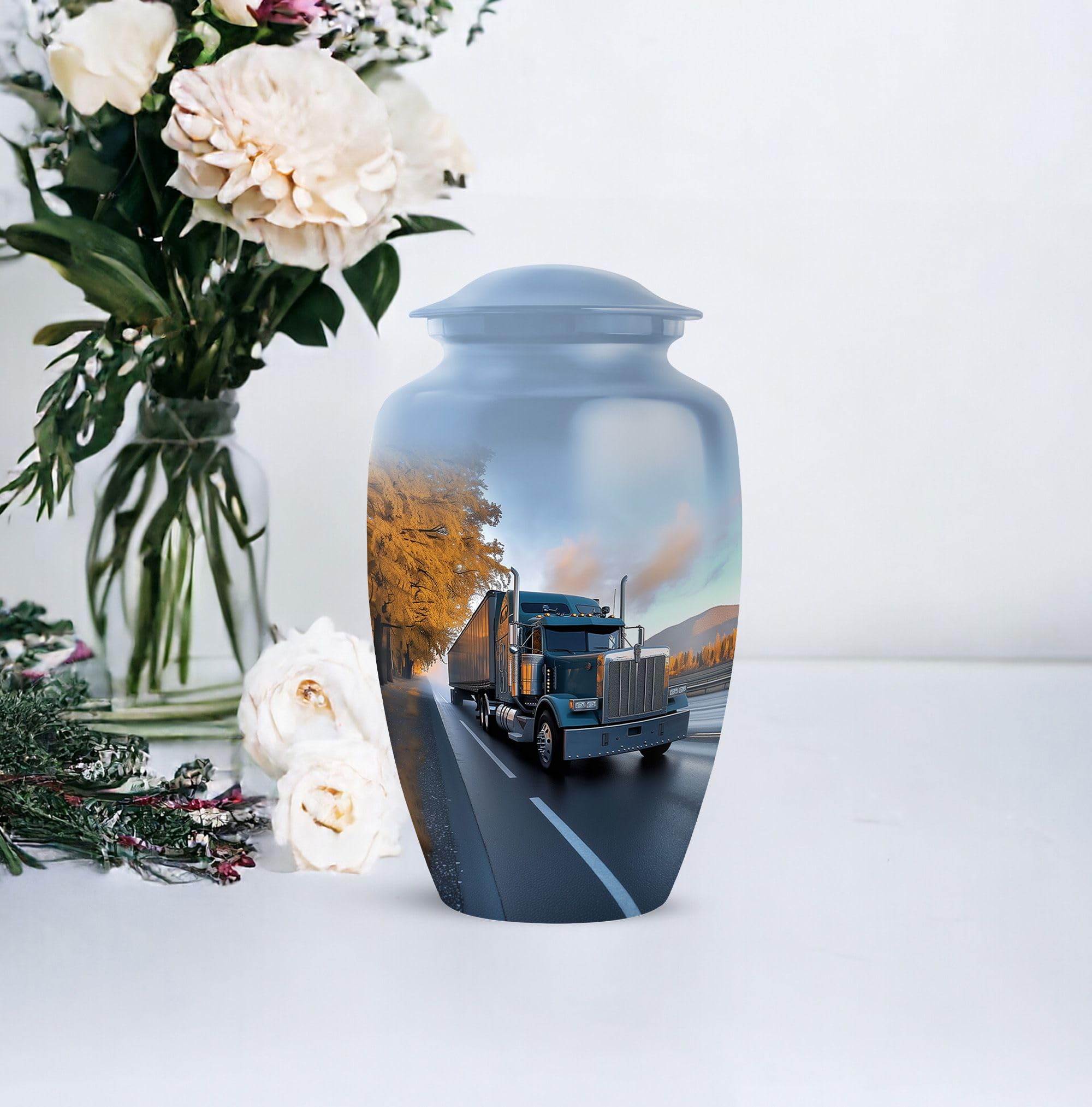 Subsh Truck Memorial Urns for Human Ashes Adult Mom & Dad, Funeral Large Urn for Human Ashes Adult Men & Women, Cremation Gift for Decorative, 10inch - Image 5