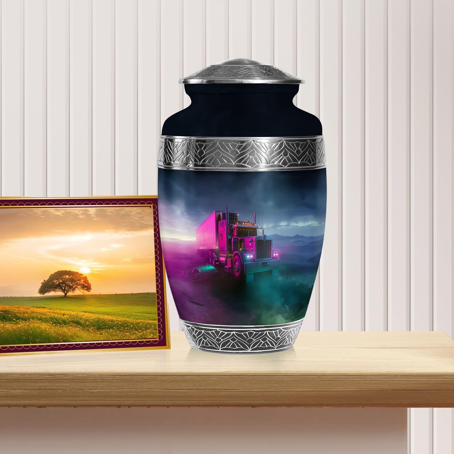 SUBSH Truck Urn Large 10 Inch - Urns for Human Ashes Adult Man - Funeral Cremation Urn for Ashes for Dad - Decorative Urns for Women - Unique Memorial Urns for Ashes Adult Male - Ashes Urn for Mom - Image 3