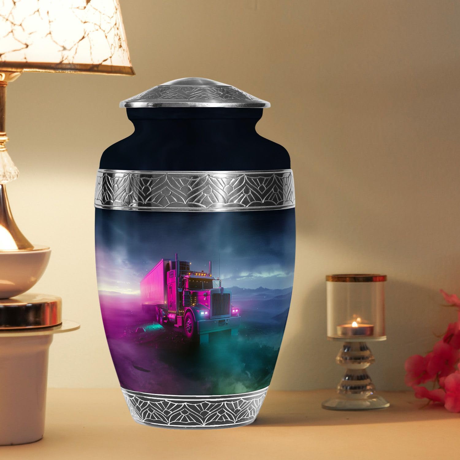 SUBSH Truck Urn Large 10 Inch - Urns for Human Ashes Adult Man - Funeral Cremation Urn for Ashes for Dad - Decorative Urns for Women - Unique Memorial Urns for Ashes Adult Male - Ashes Urn for Mom - Image 6