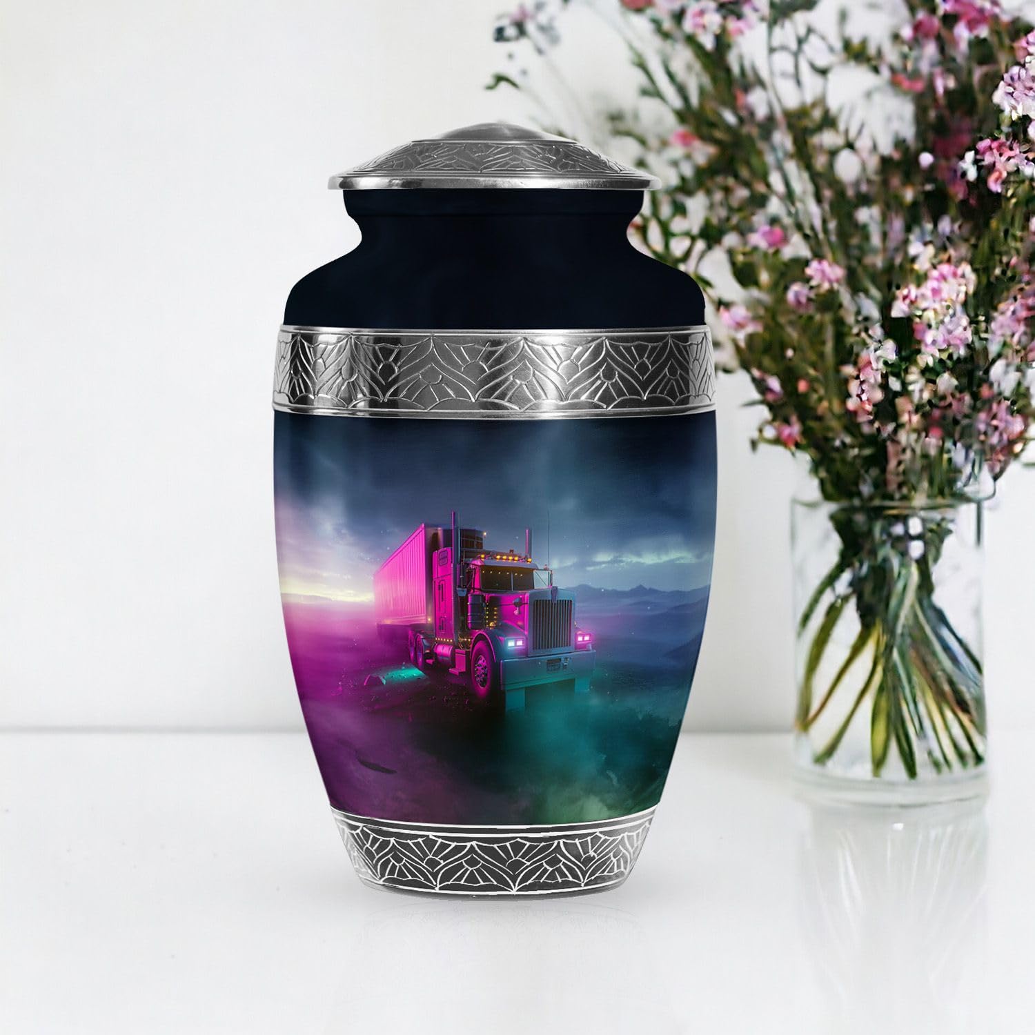 SUBSH Truck Urn Large 10 Inch - Urns for Human Ashes Adult Man - Funeral Cremation Urn for Ashes for Dad - Decorative Urns for Women - Unique Memorial Urns for Ashes Adult Male - Ashes Urn for Mom - Image 7