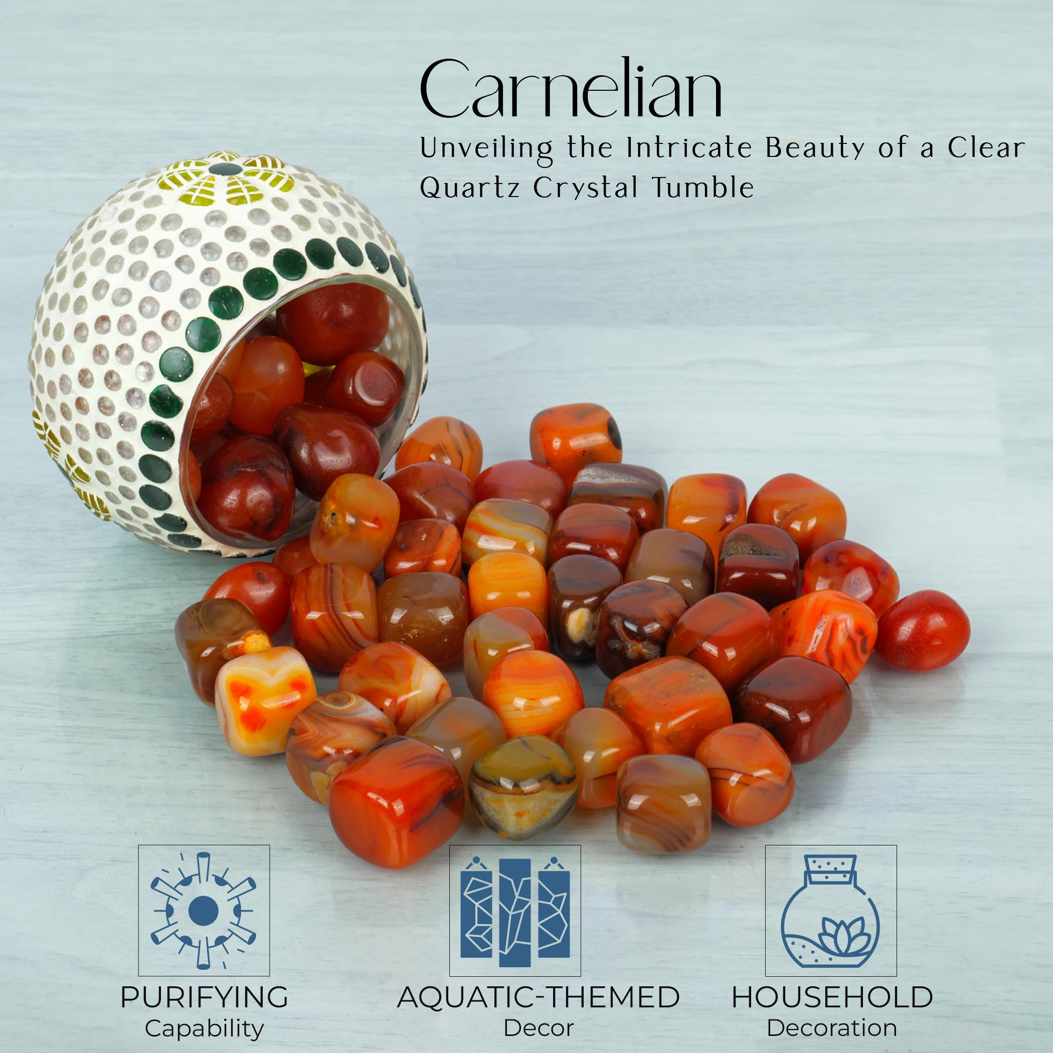 SUBSH Tumbled Healing Crystal Set- Tumbled Stones and Crystals Bulk - Healing Stone Collection - Chrysocolla Tumbled - Reiki Supplies - Crystals Decor - Crystal Gifts - Decorated Rocks (10 Pcs) - Image 6