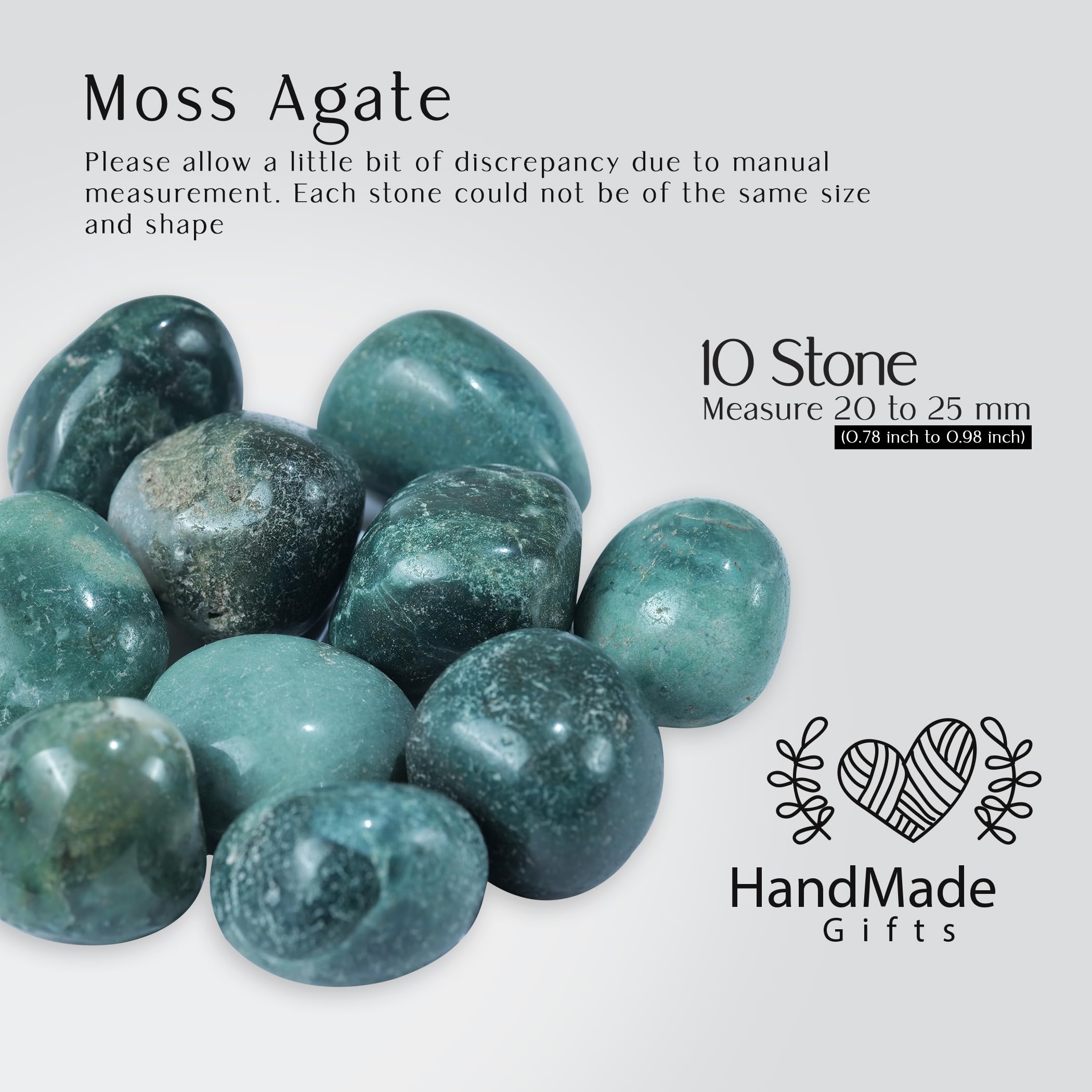 SUBSH Tumbled Healing Crystal Set- Tumbled Stones and Crystals Bulk - Healing Stone Collection - Chrysocolla Tumbled - Reiki Supplies - Crystals Decor - Crystal Gifts - Decorated Rocks (10 Pcs) - Image 3