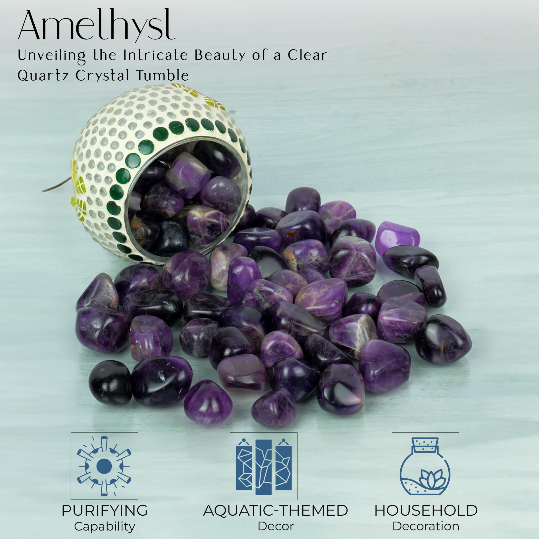 SUBSH Tumbled Healing Crystal Set- Tumbled Stones and Crystals Bulk - Healing Stone Collection - Chrysocolla Tumbled - Reiki Supplies - Crystals Decor - Crystal Gifts - Decorated Rocks (10 Pcs) - Image 6