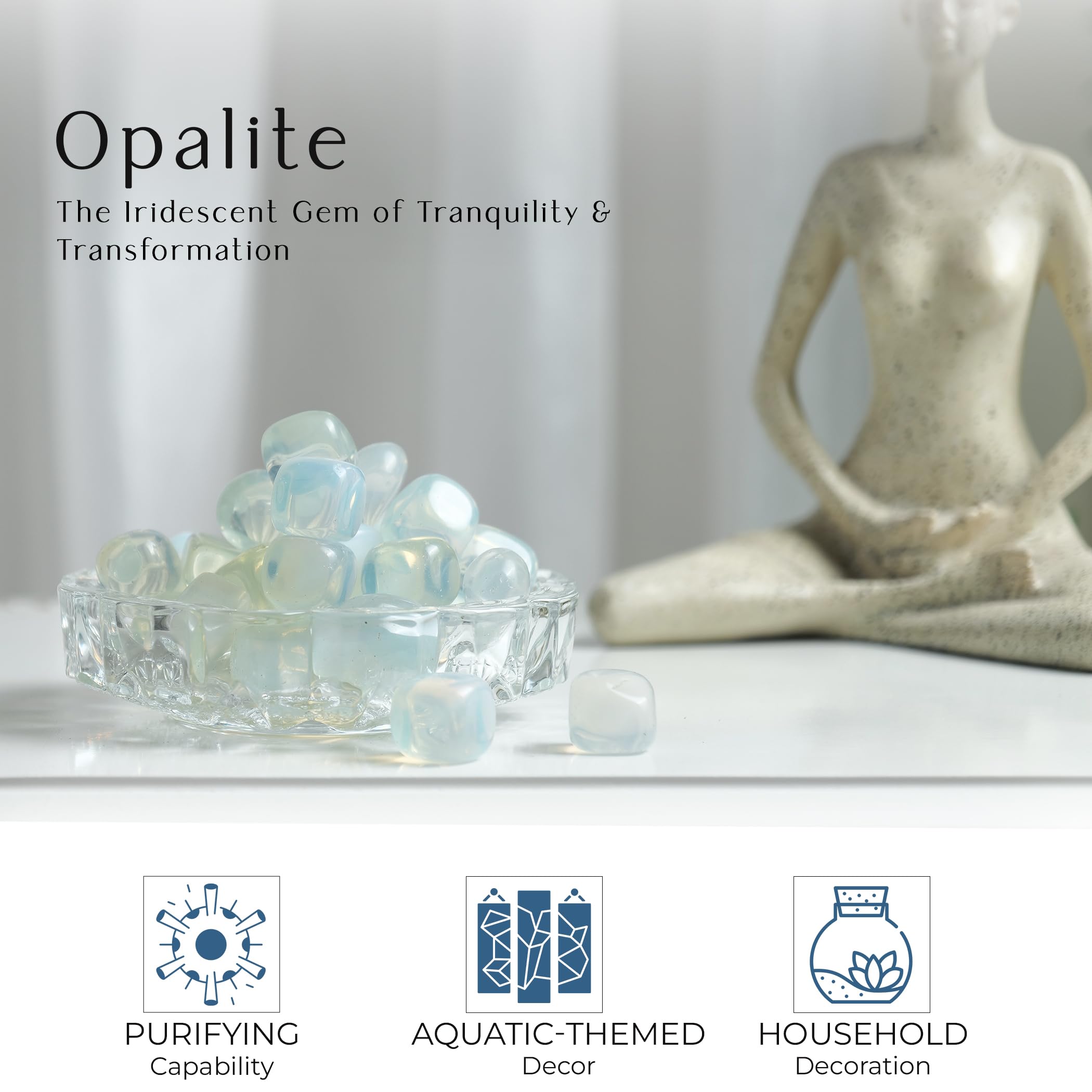 SUBSH Tumbled Healing Crystal Set- Tumbled Stones and Crystals Bulk - Healing Stone Collection - Chrysocolla Tumbled - Reiki Supplies - Crystals Decor - Crystal Gifts - Decorated Rocks (10 Pcs) - Image 5