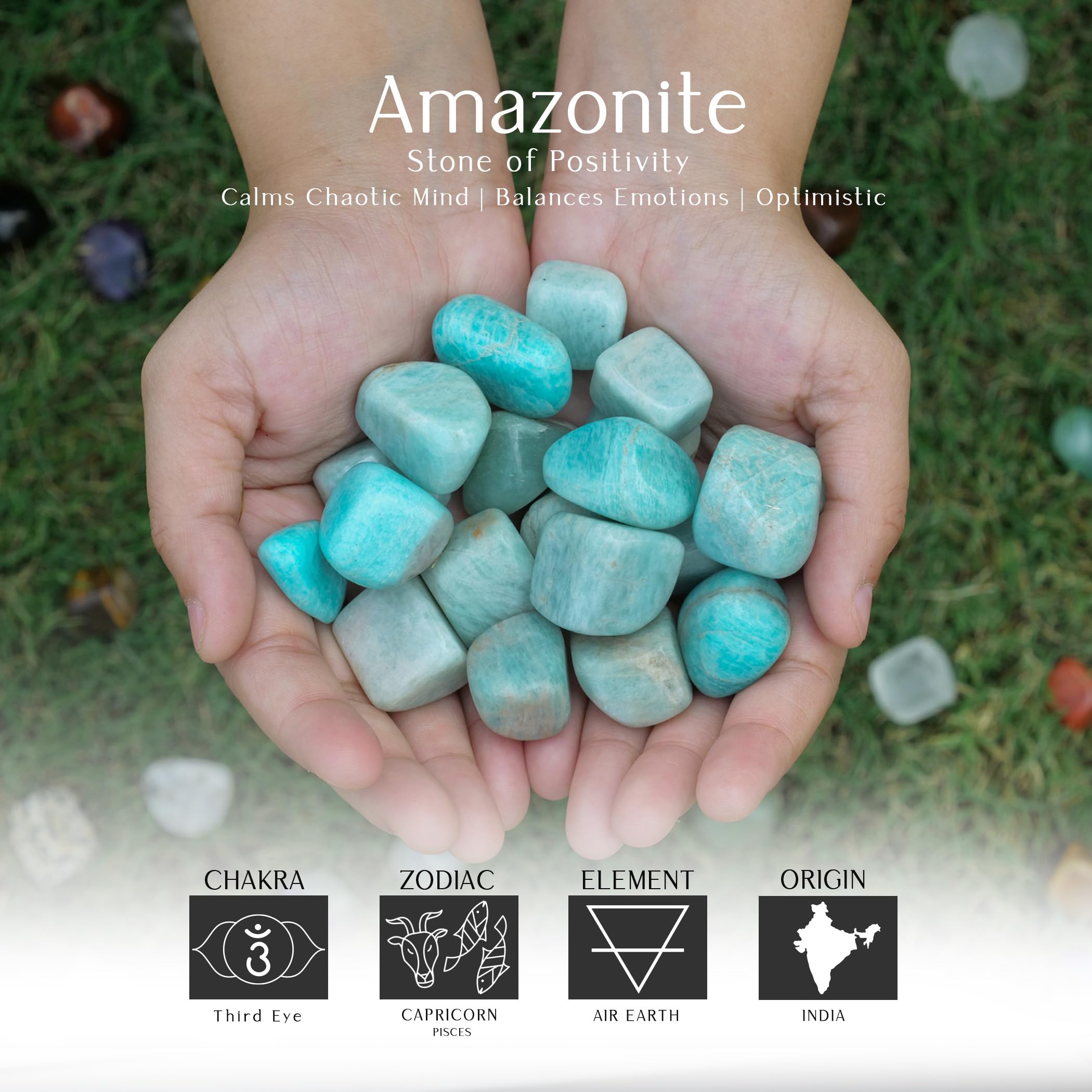 SUBSH Tumbled Healing Crystal Set- Tumbled Stones and Crystals Bulk - Healing Stone Collection - Chrysocolla Tumbled - Reiki Supplies - Crystals Decor - Crystal Gifts - Decorated Rocks (10 Pcs) - Image 3