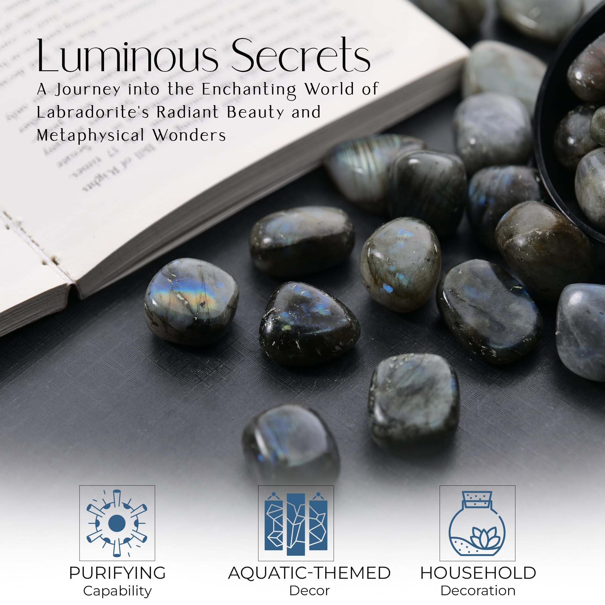 SUBSH Tumbled Healing Crystal Set- Tumbled Stones and Crystals Bulk - Healing Stone Collection - Chrysocolla Tumbled - Reiki Supplies - Crystals Decor - Crystal Gifts - Decorated Rocks (10 Pcs) - Image 3