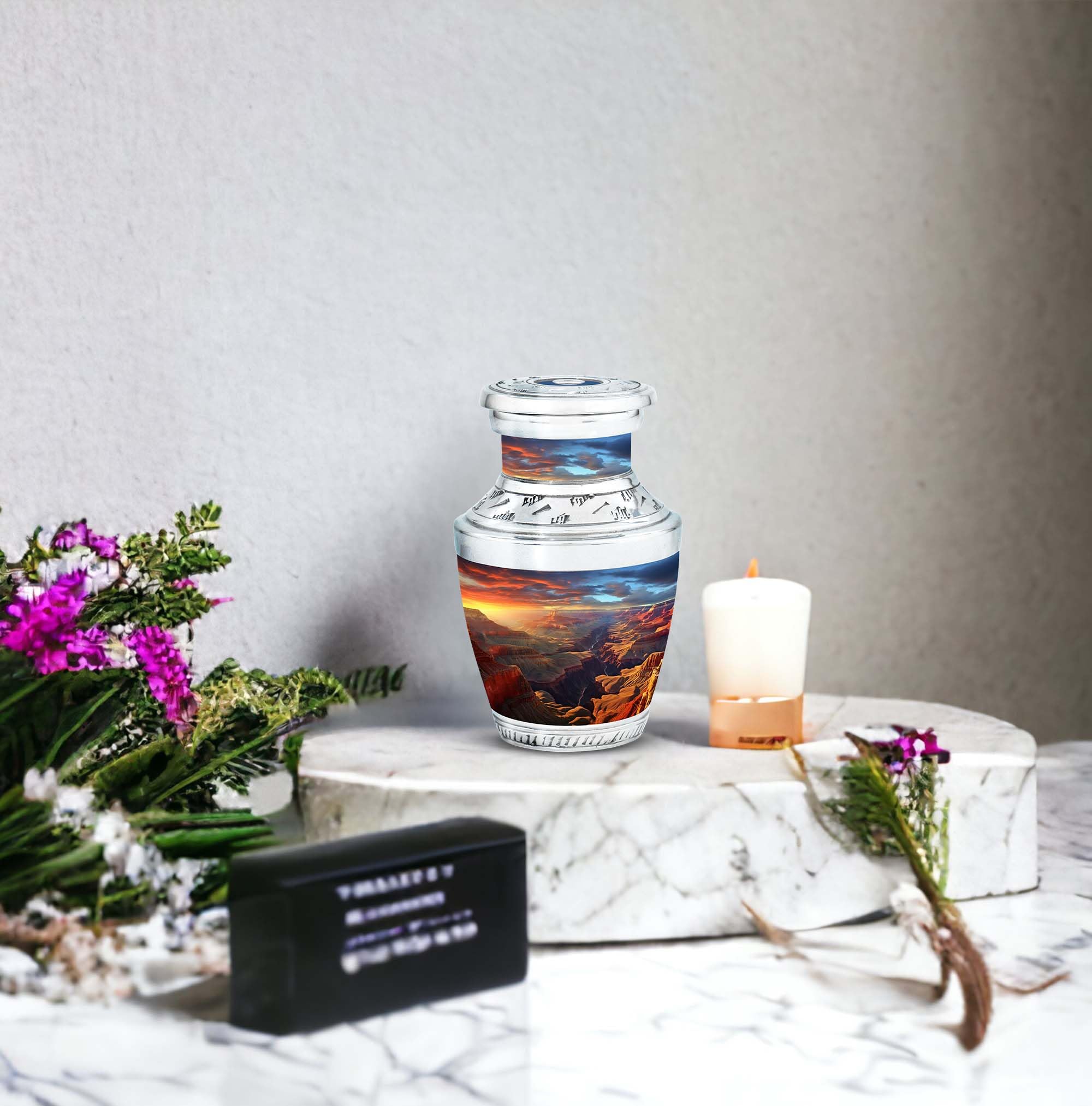 Sunset Majesty Over The Grand Canyon, Urn for Ashes Adult Male & Female Small, Cremation Keepsake Urns, Mini Keepsake Funeral Urn, Funeral Urns 3'' - Image 6