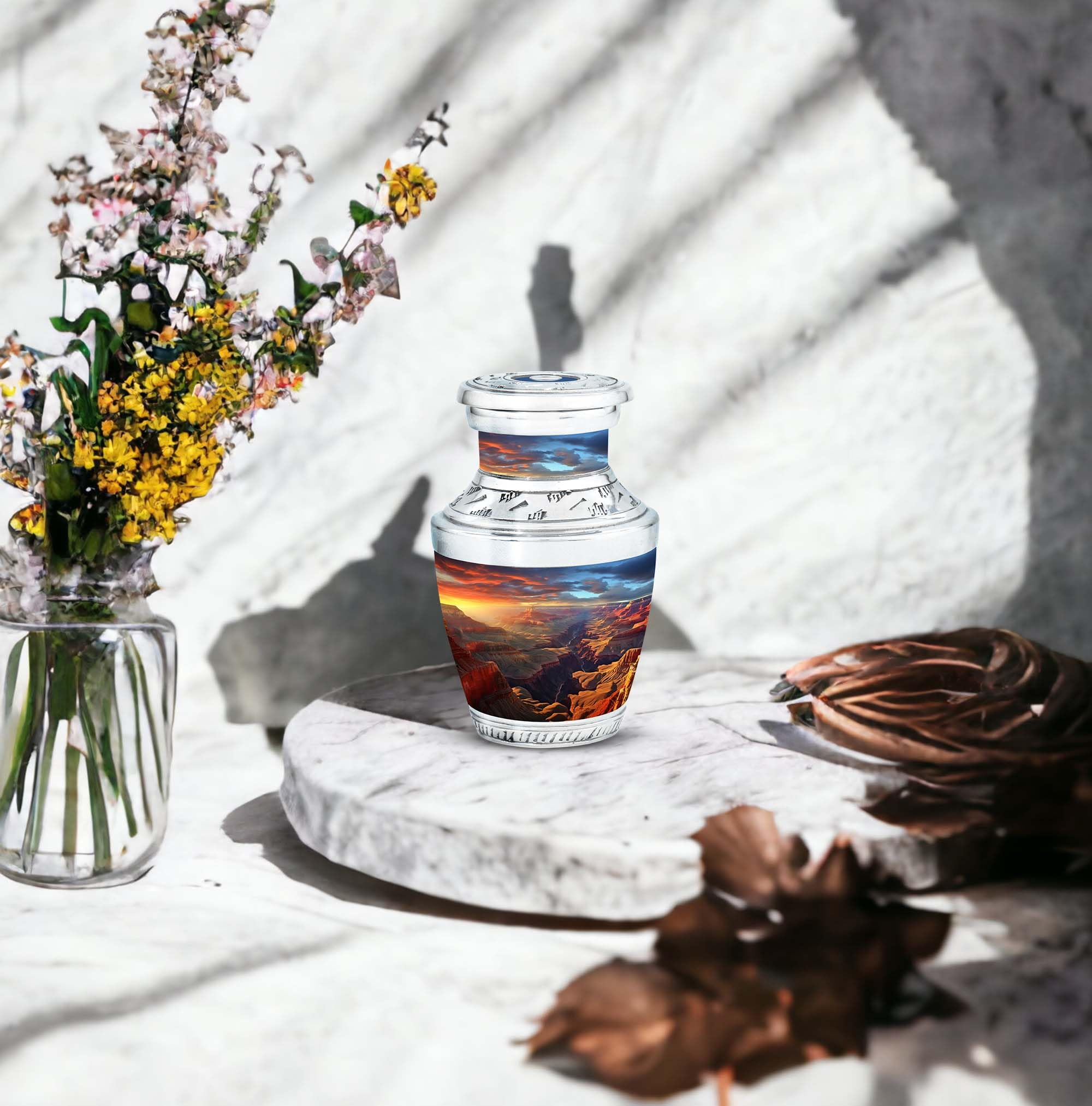 Sunset Majesty Over The Grand Canyon, Urn for Ashes Adult Male & Female Small, Cremation Keepsake Urns, Mini Keepsake Funeral Urn, Funeral Urns 3'' - Image 8